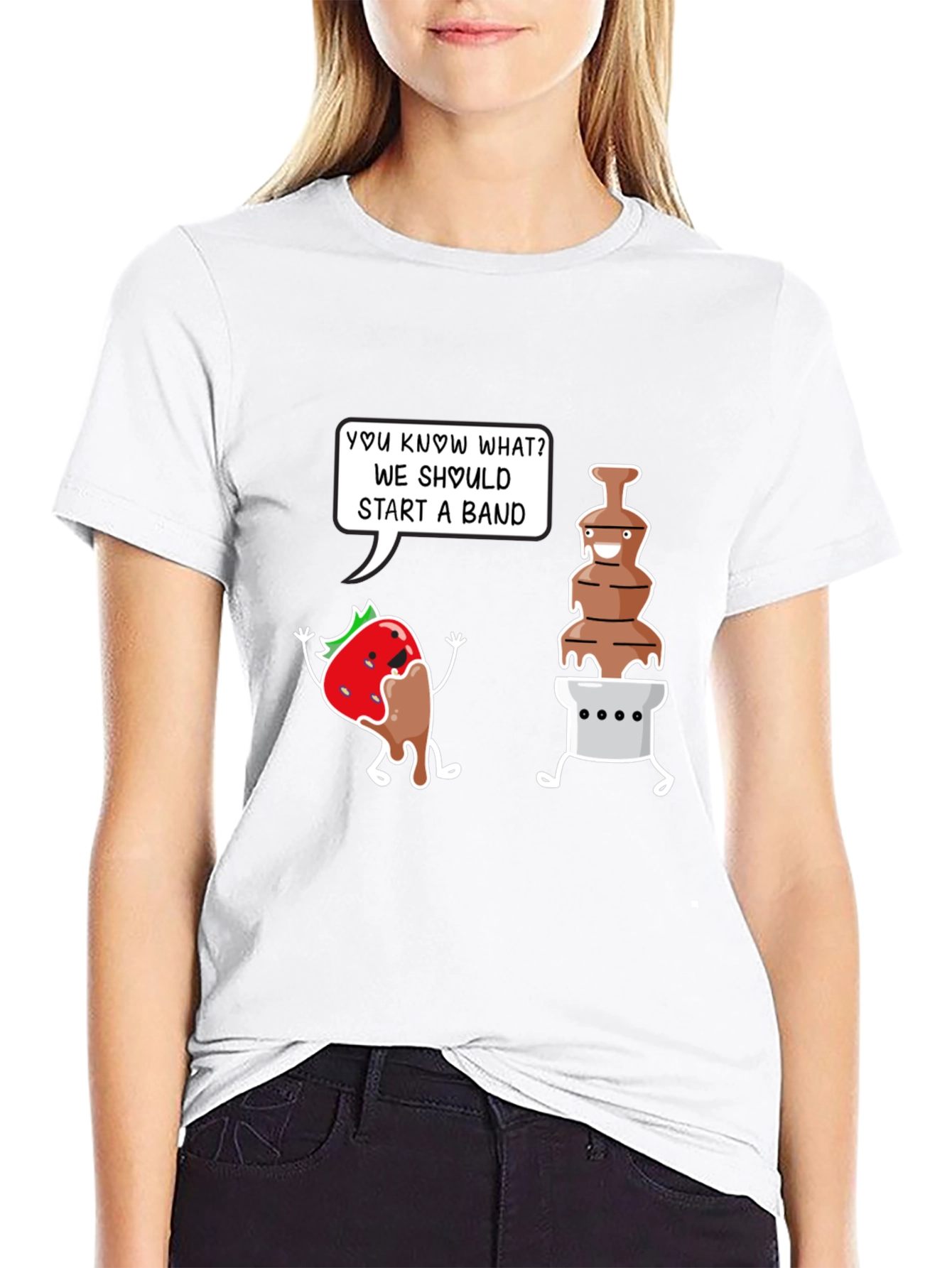 Chocolate Band T-Shirt - Funny Dessert Pun Tee