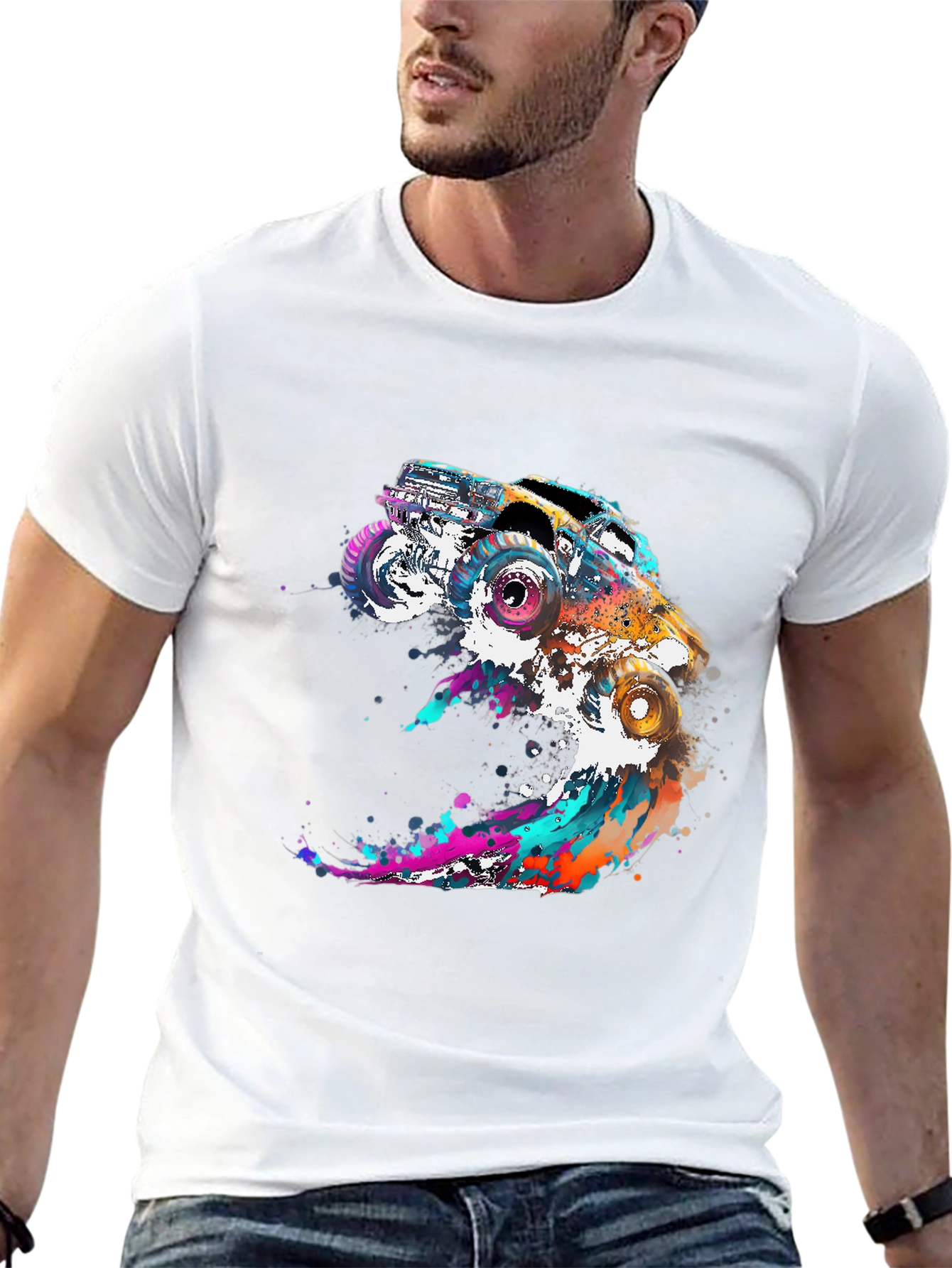 Monster Truck Splash Graphic Tee