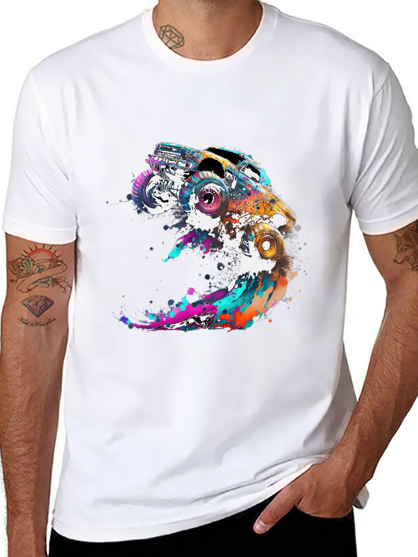 Monster Truck Splash Graphic Tee