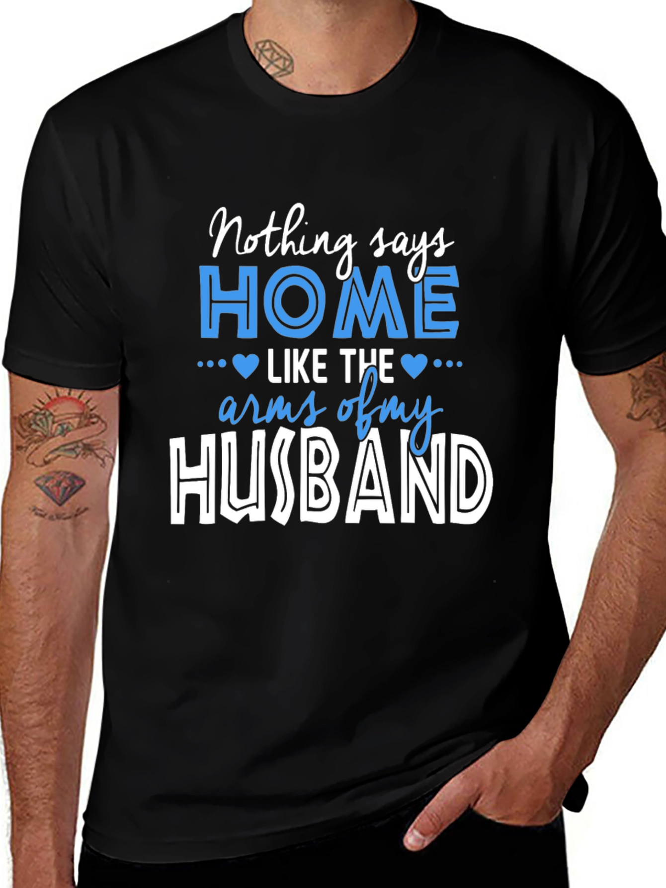 Home Husband Graphic Tee - Mens Black T-Shirt