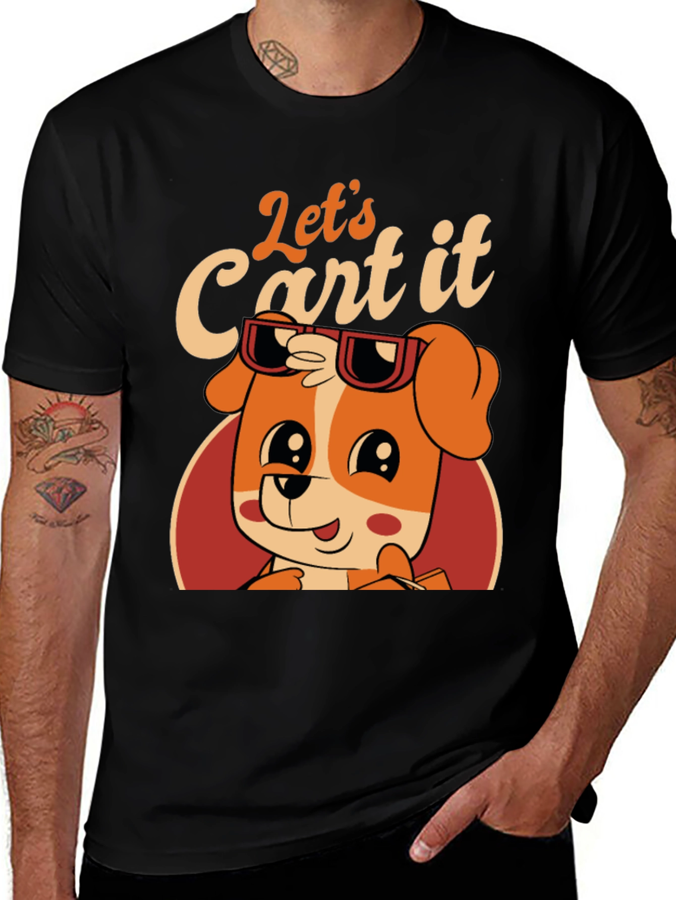 Lets Cart It! Dog Graphic Tee