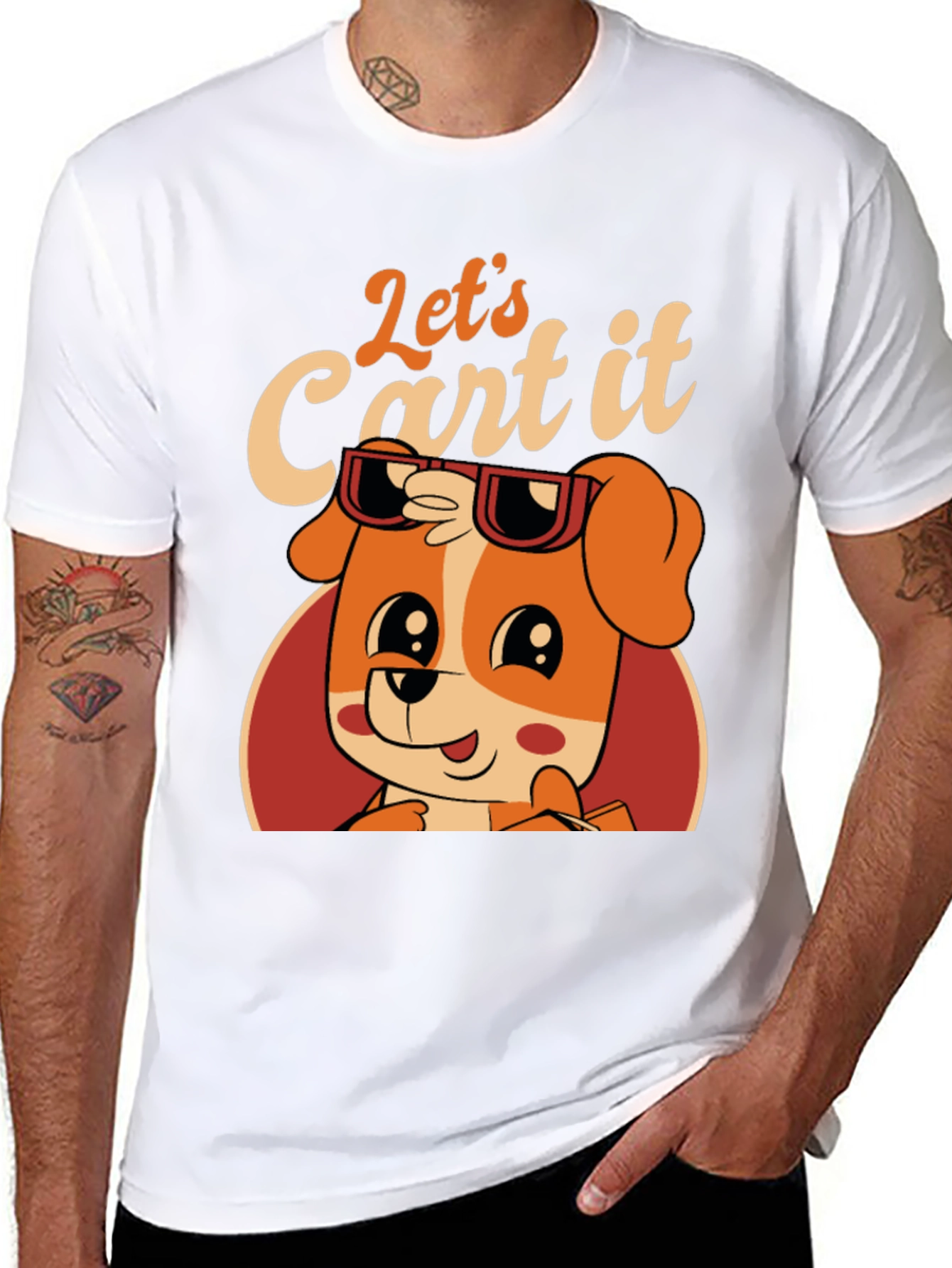 Lets Cart It! Dog Graphic Tee
