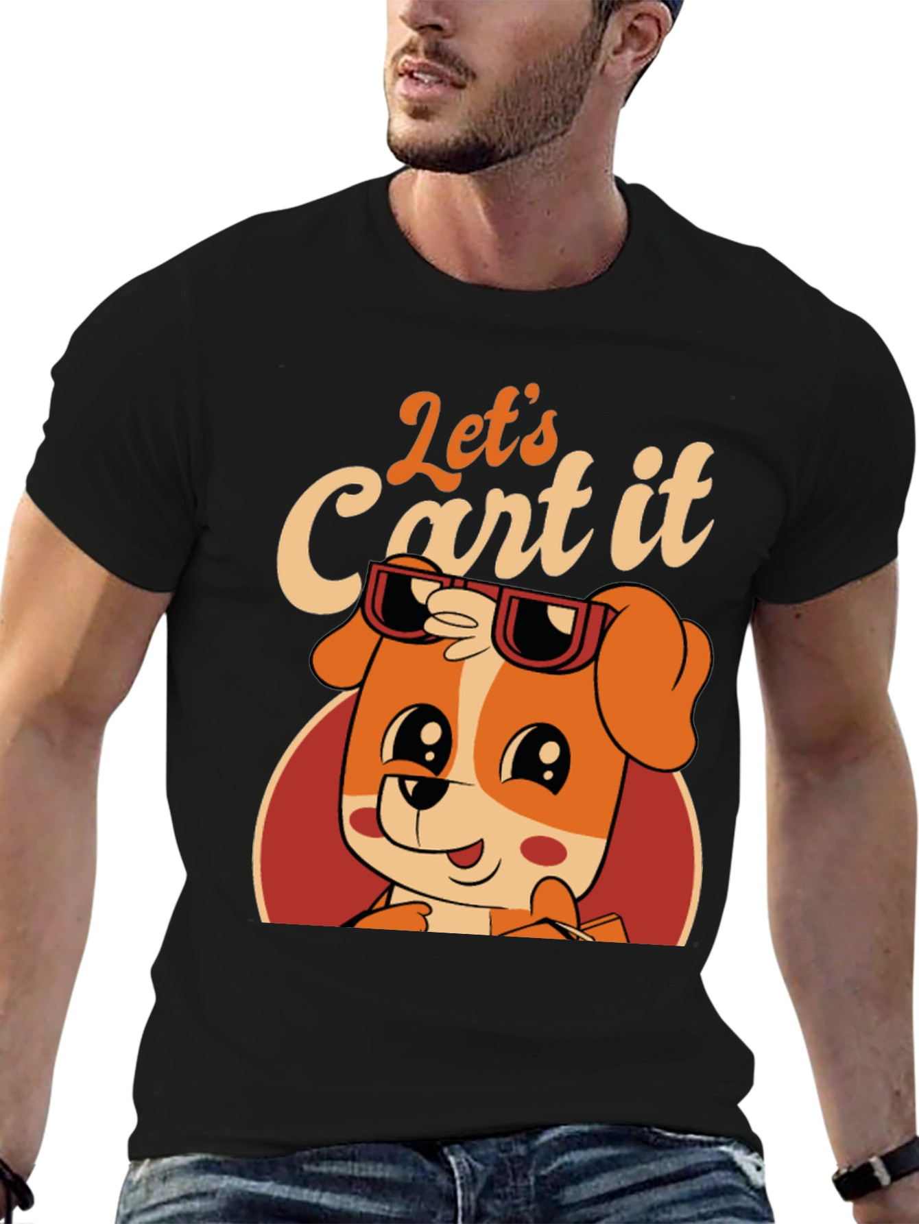 Lets Cart It! Dog Graphic Tee
