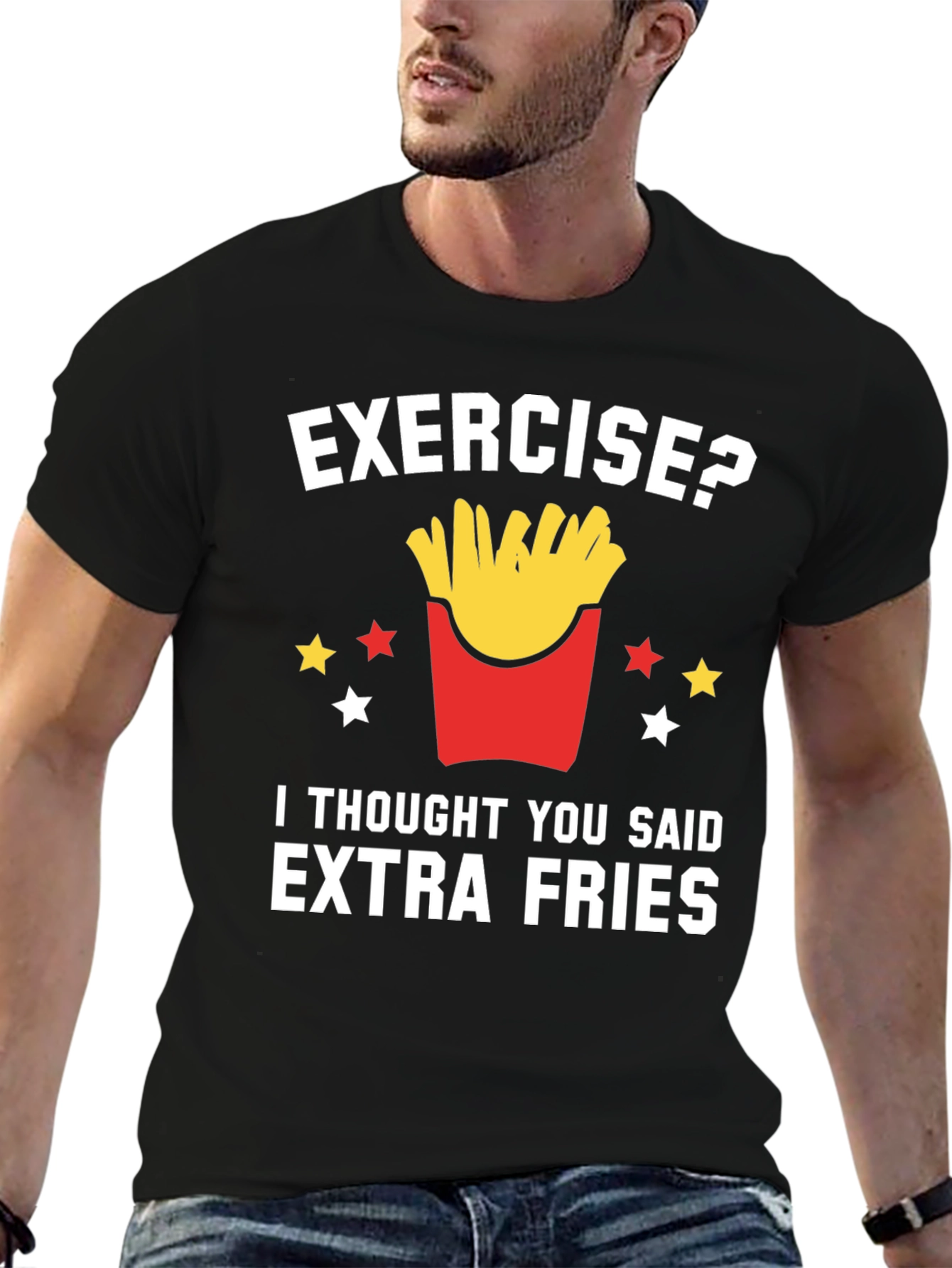 Funny Extra Fries T-Shirt - Foodie Tee