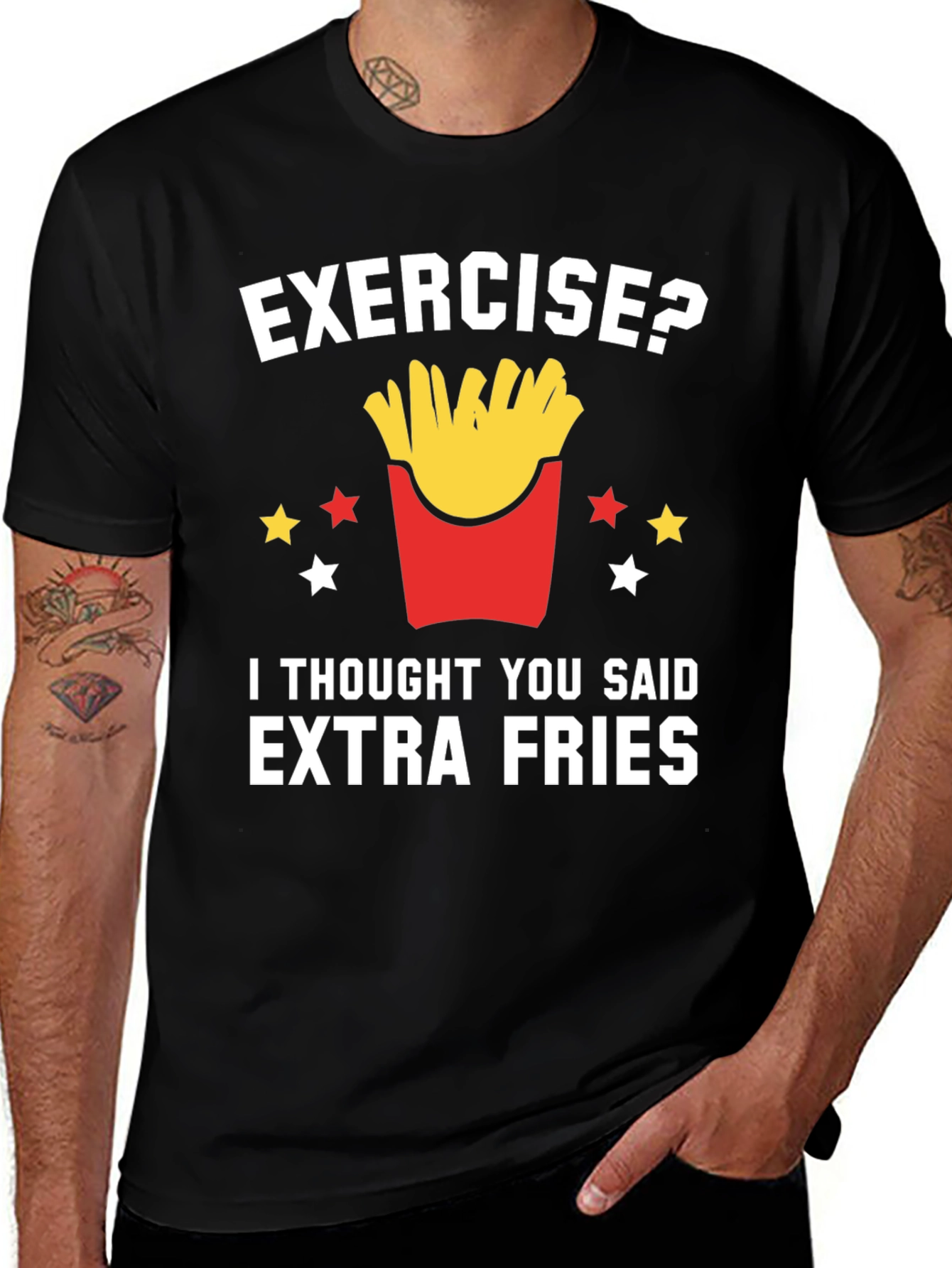 Funny Extra Fries T-Shirt - Foodie Tee