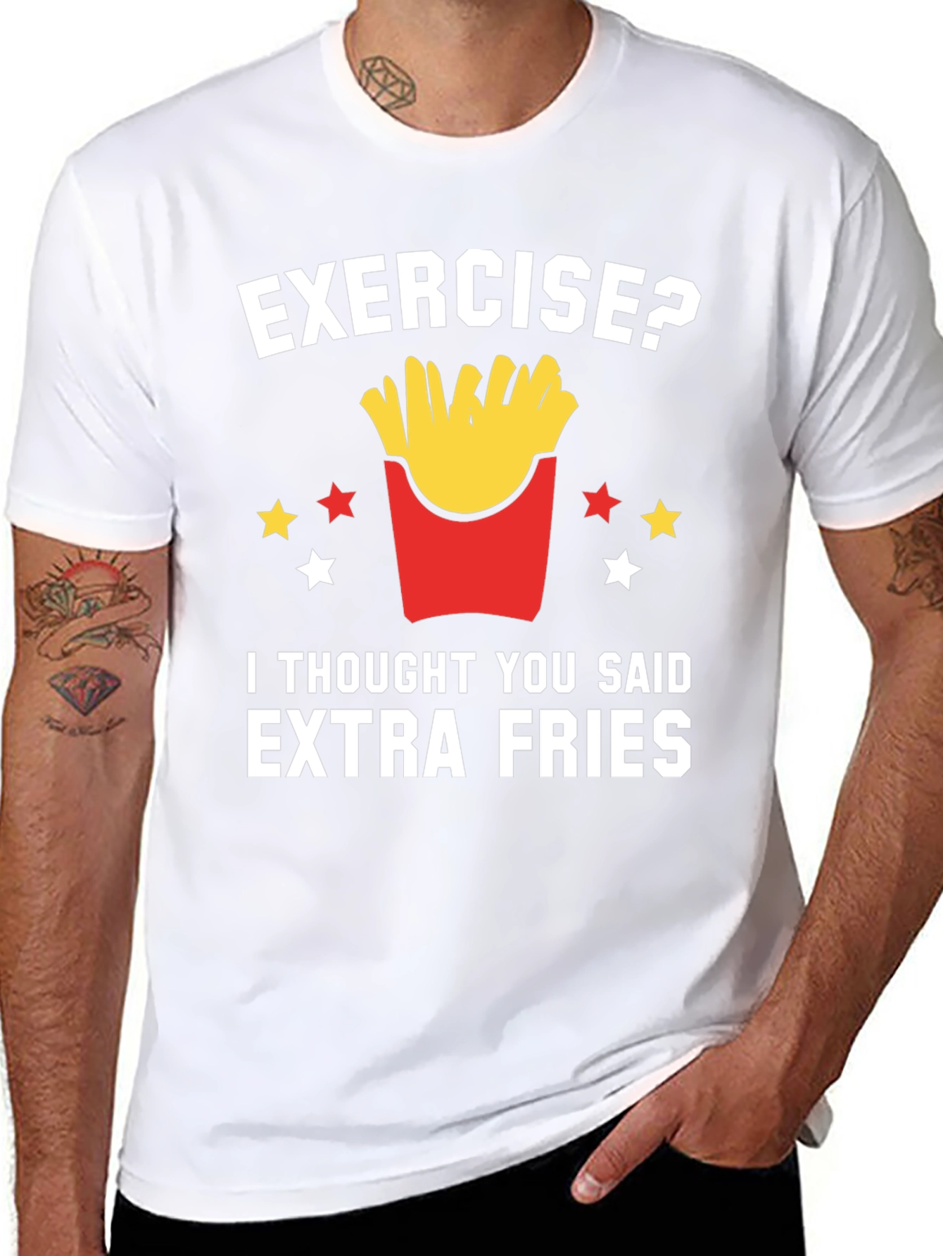 Funny Extra Fries T-Shirt - Foodie Tee