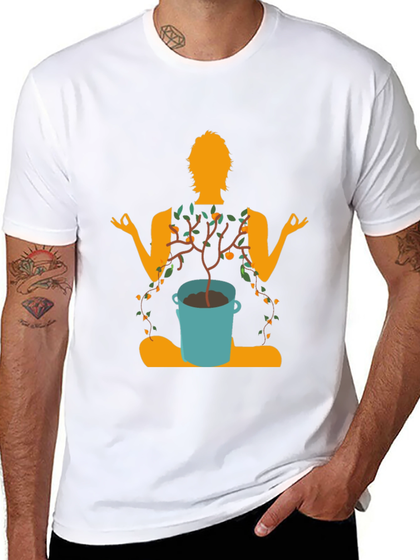 Zen Garden T-Shirt - Meditating Tree Graphic Tee