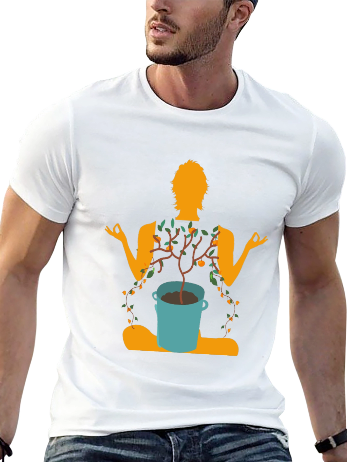 Zen Garden T-Shirt - Meditating Tree Graphic Tee