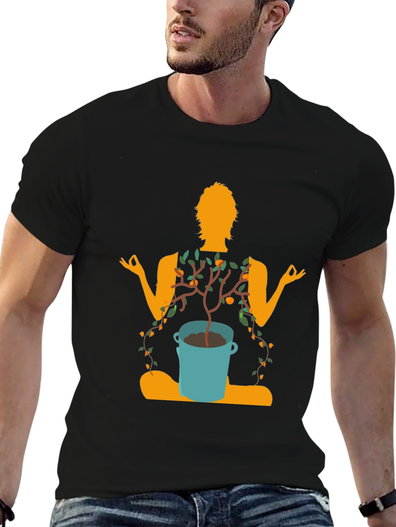 Zen Garden T-Shirt - Meditating Tree Graphic Tee