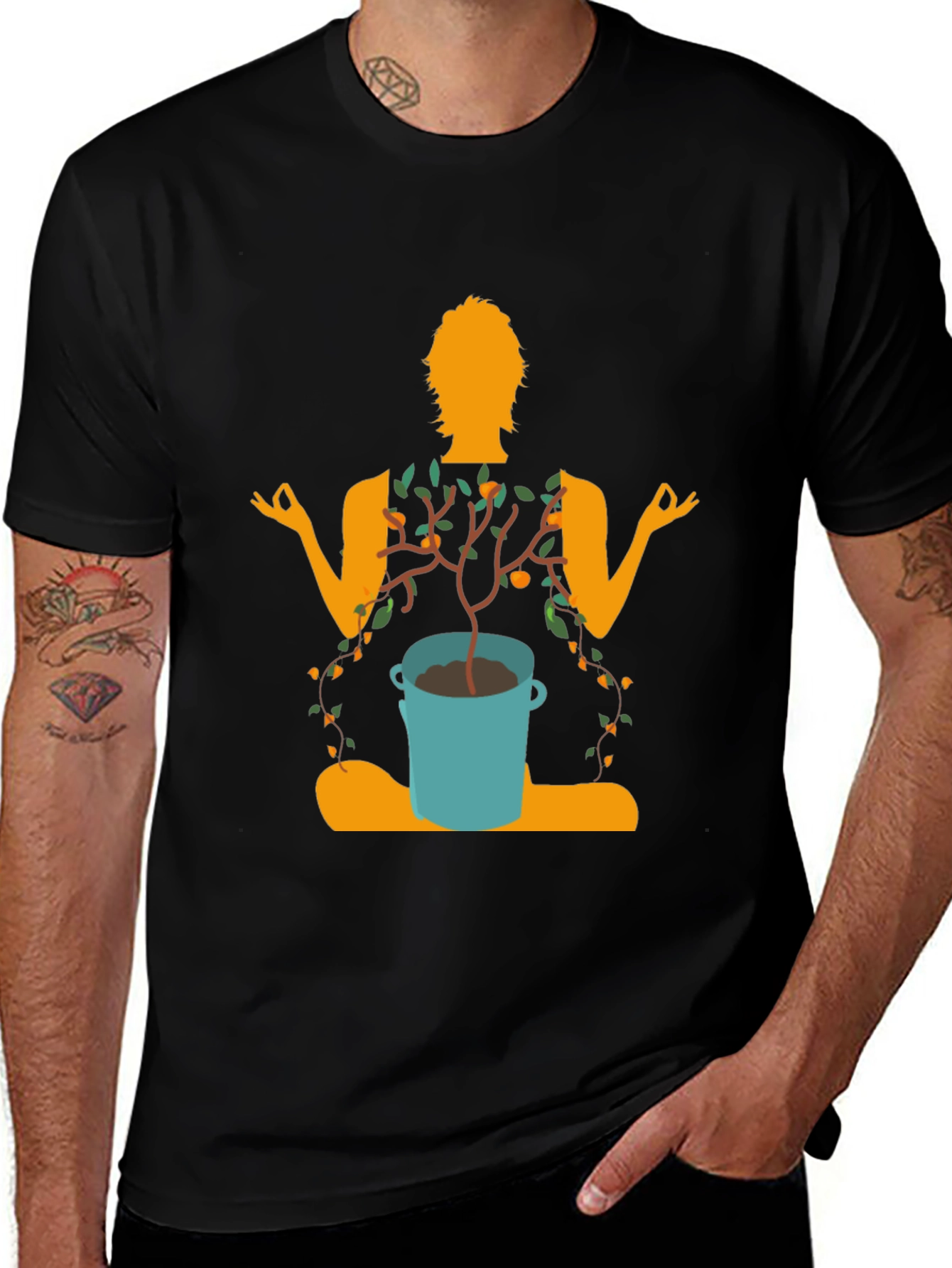 Zen Garden T-Shirt - Meditating Tree Graphic Tee