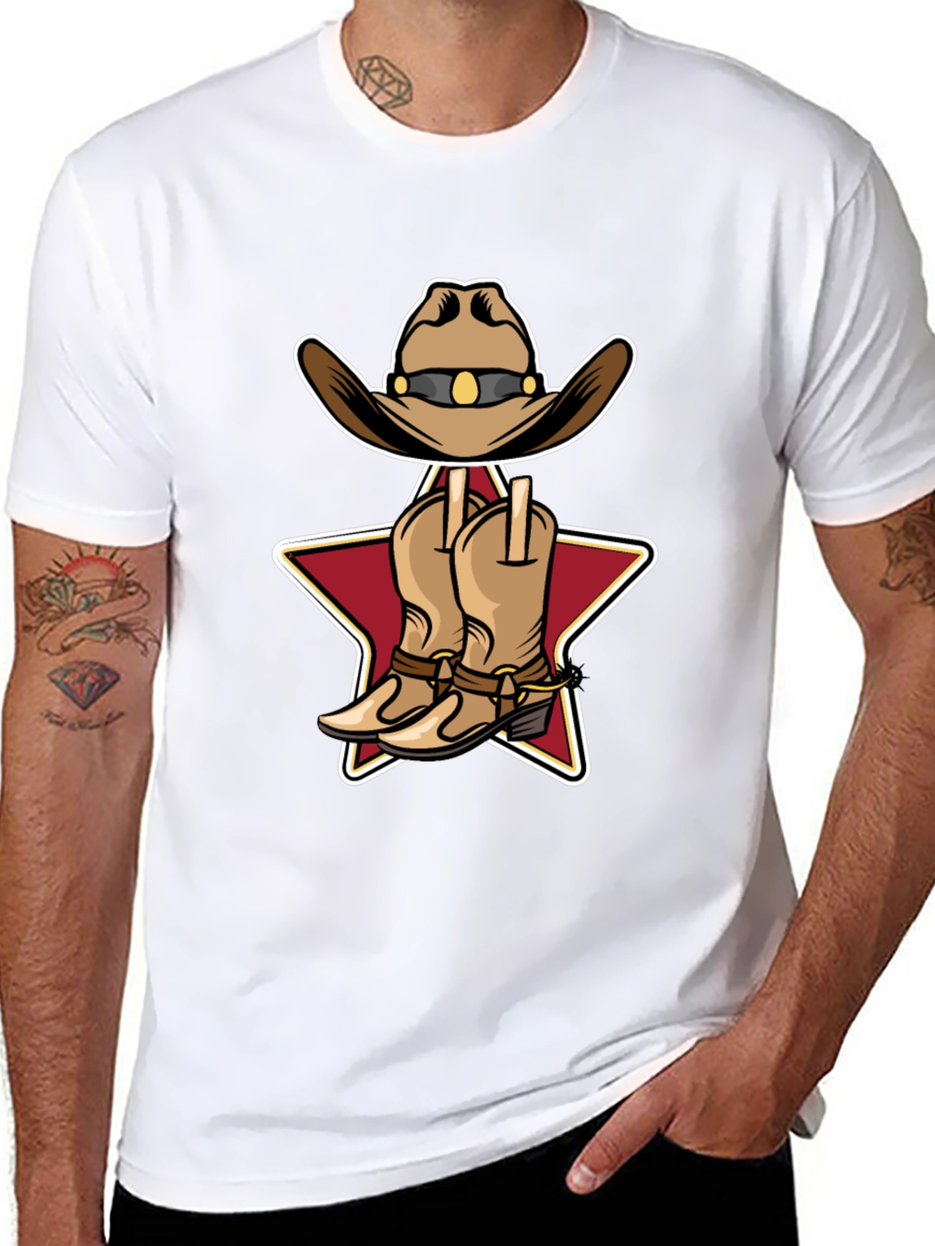 Cowboy Boots and Hat Graphic Tee