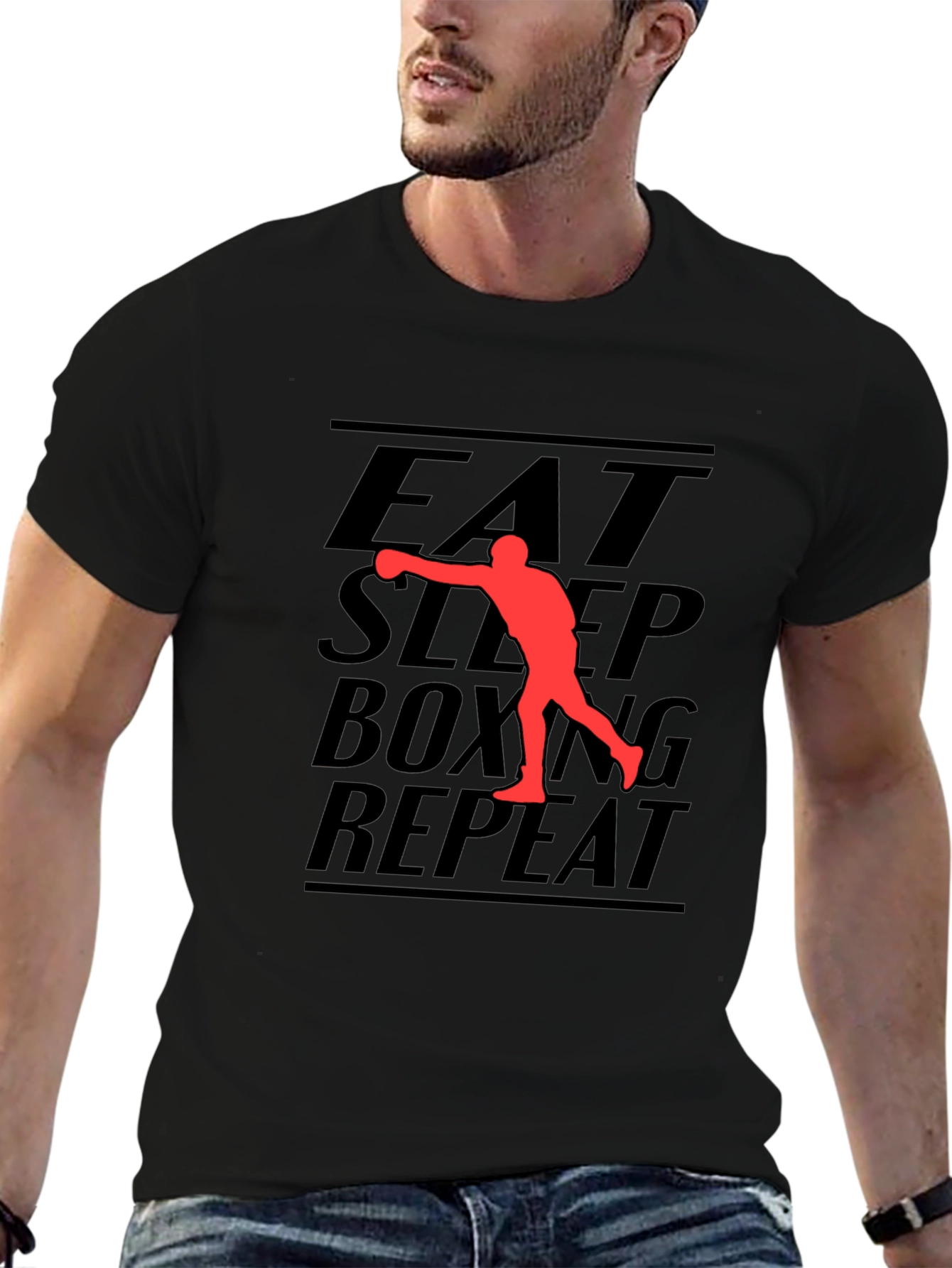 Eat Sleep Boxing Repeat Graphic Tee