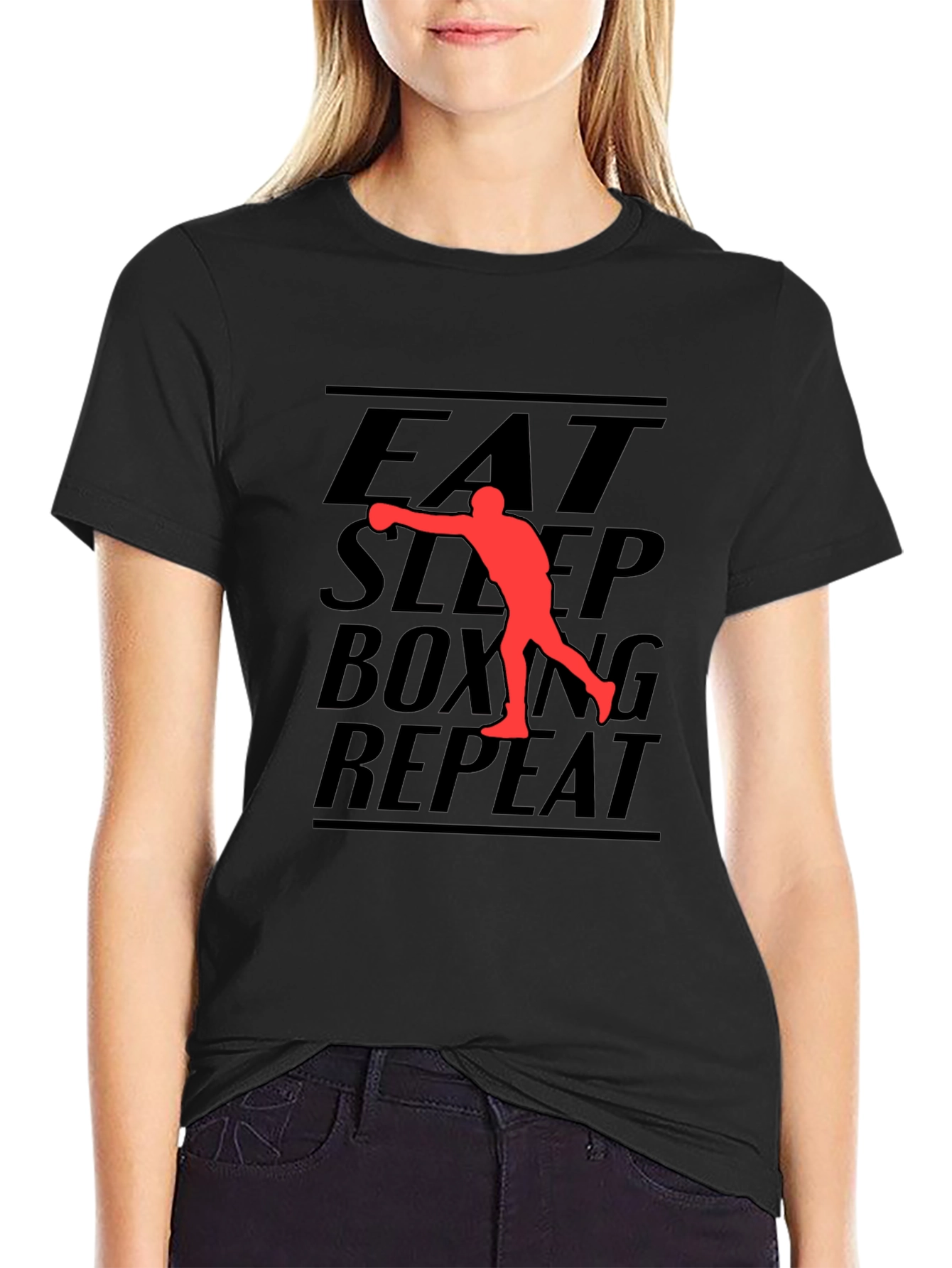 Eat Sleep Boxing Repeat Graphic Tee