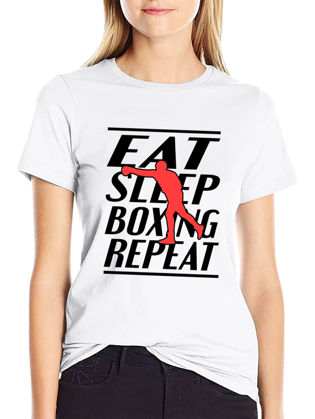 Eat Sleep Boxing Repeat Graphic Tee