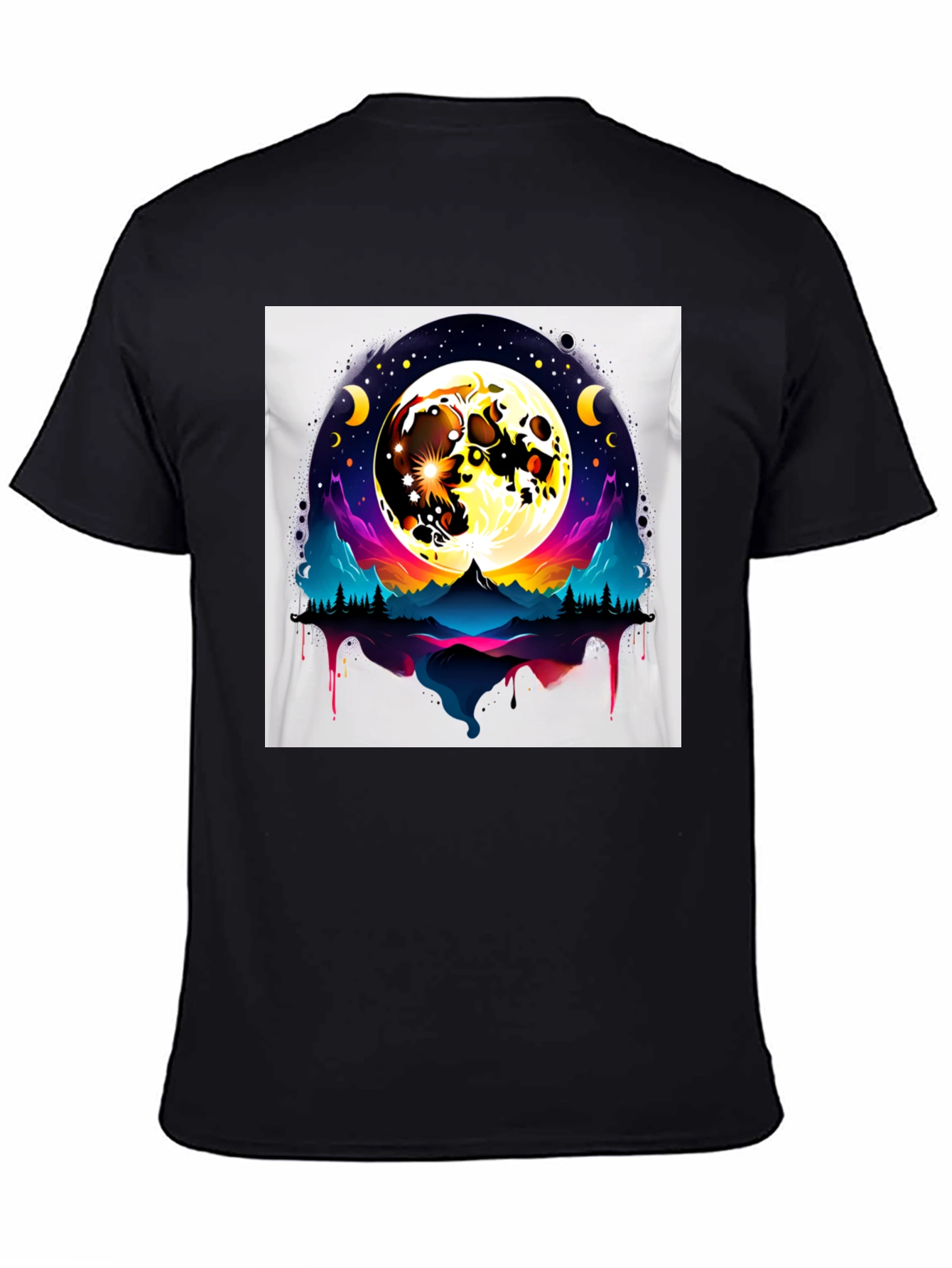 Moonlit Mountain T-Shirt - Artistic Graphic Tee