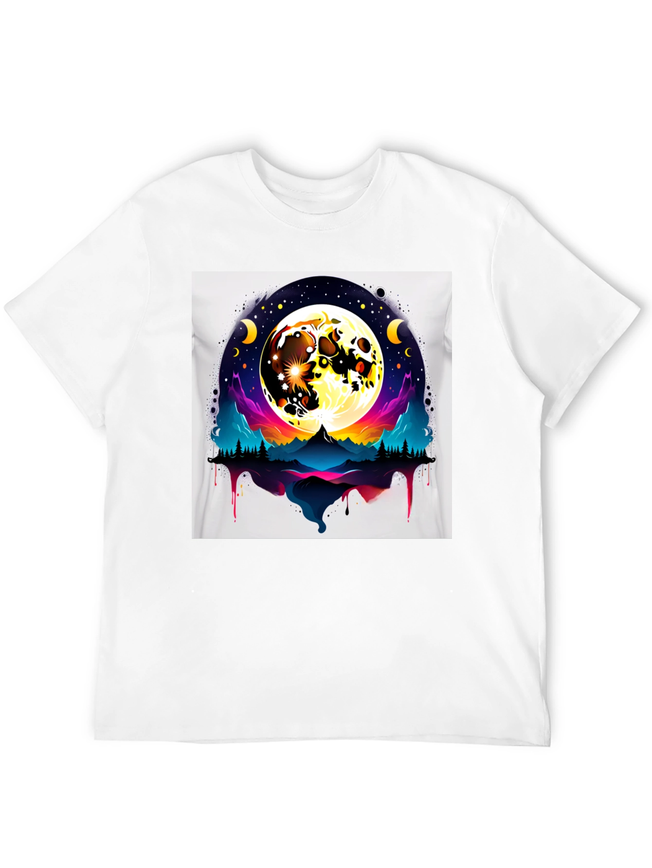 Moonlit Mountain T-Shirt - Artistic Graphic Tee