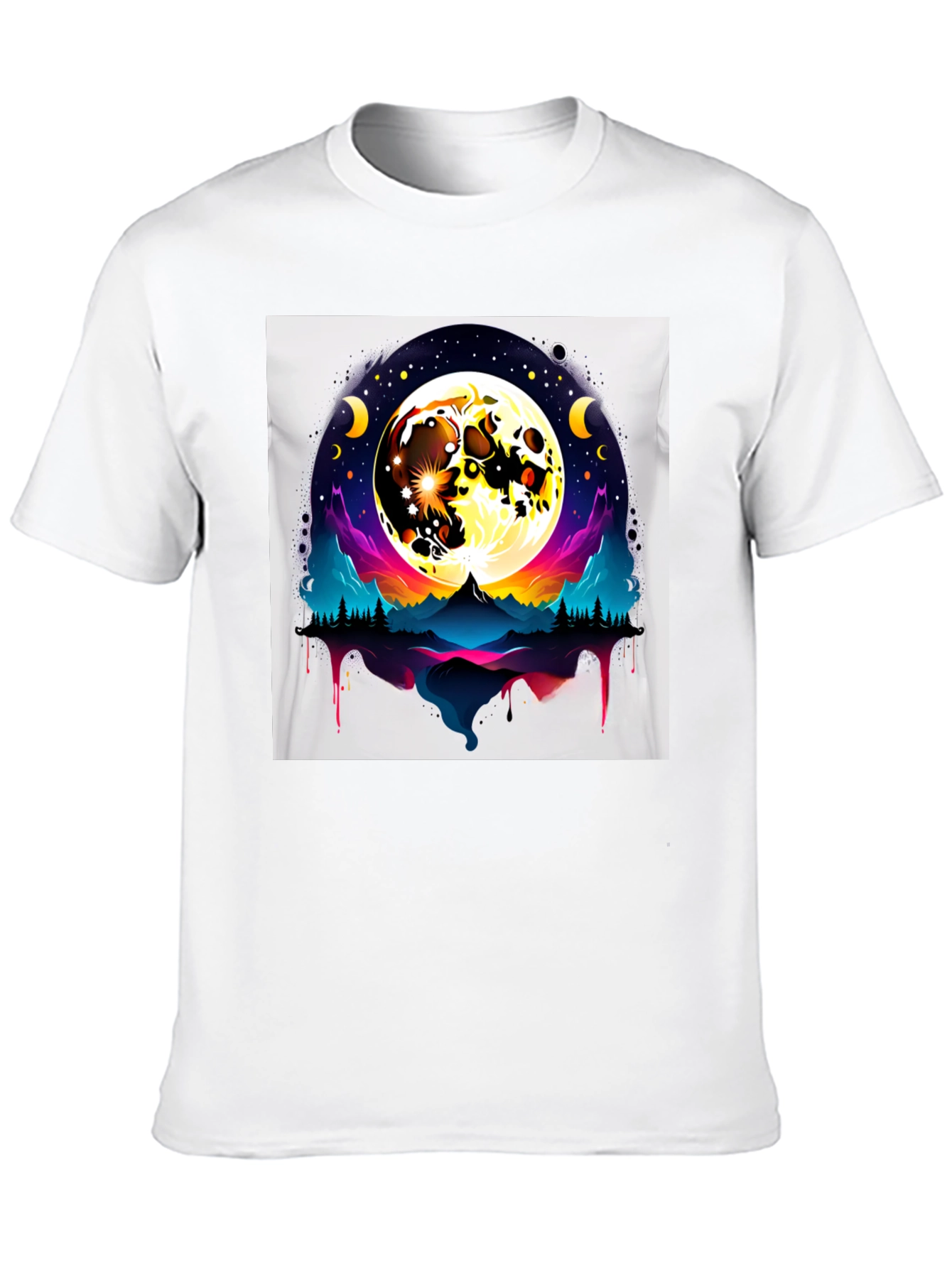 Moonlit Mountain T-Shirt - Artistic Graphic Tee