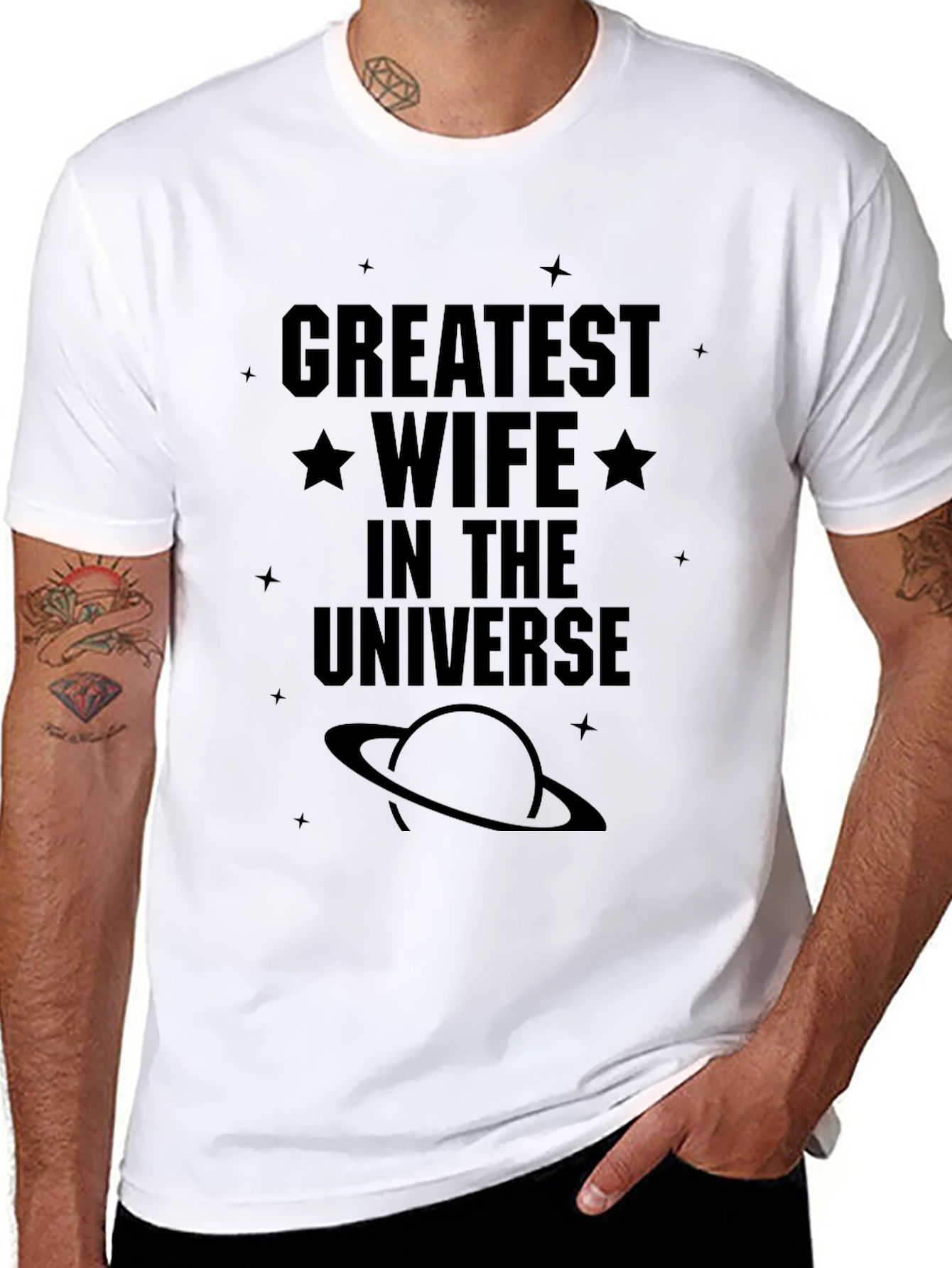 Greatest Wife in the Universe Black T-Shirt