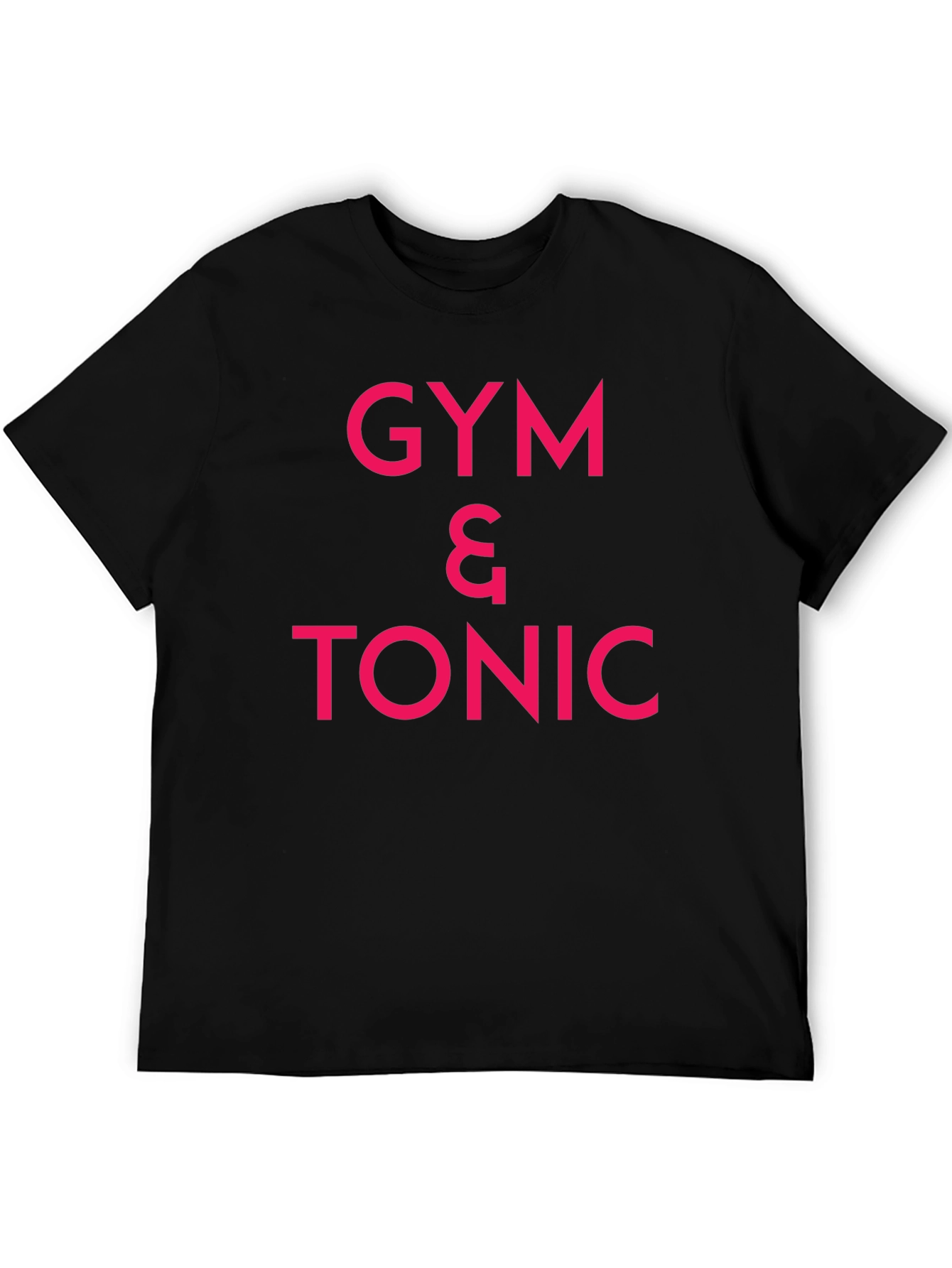 Gym & Tonic Graphic Tee - Black Cotton T-Shirt