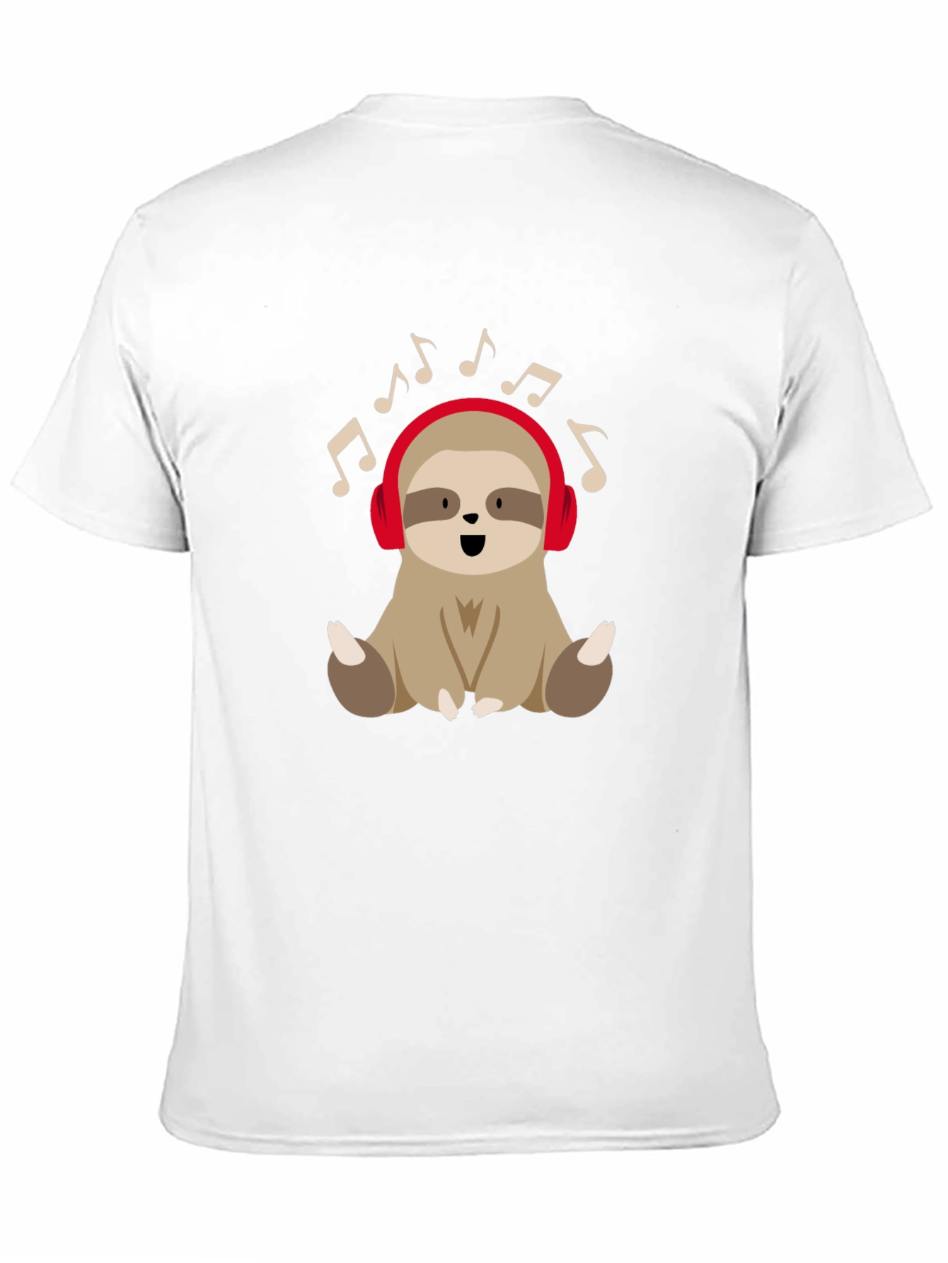 Sloth Music Lover T-Shirt - Cute Cartoon Design