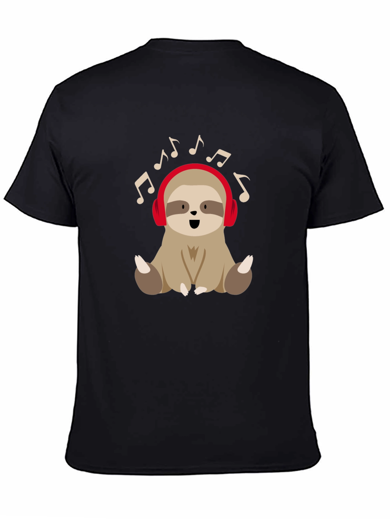 Sloth Music Lover T-Shirt - Cute Cartoon Design