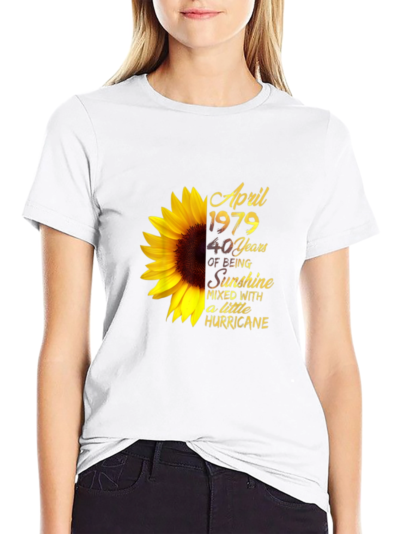 April 1979 Sunflower Birthday T-Shirt