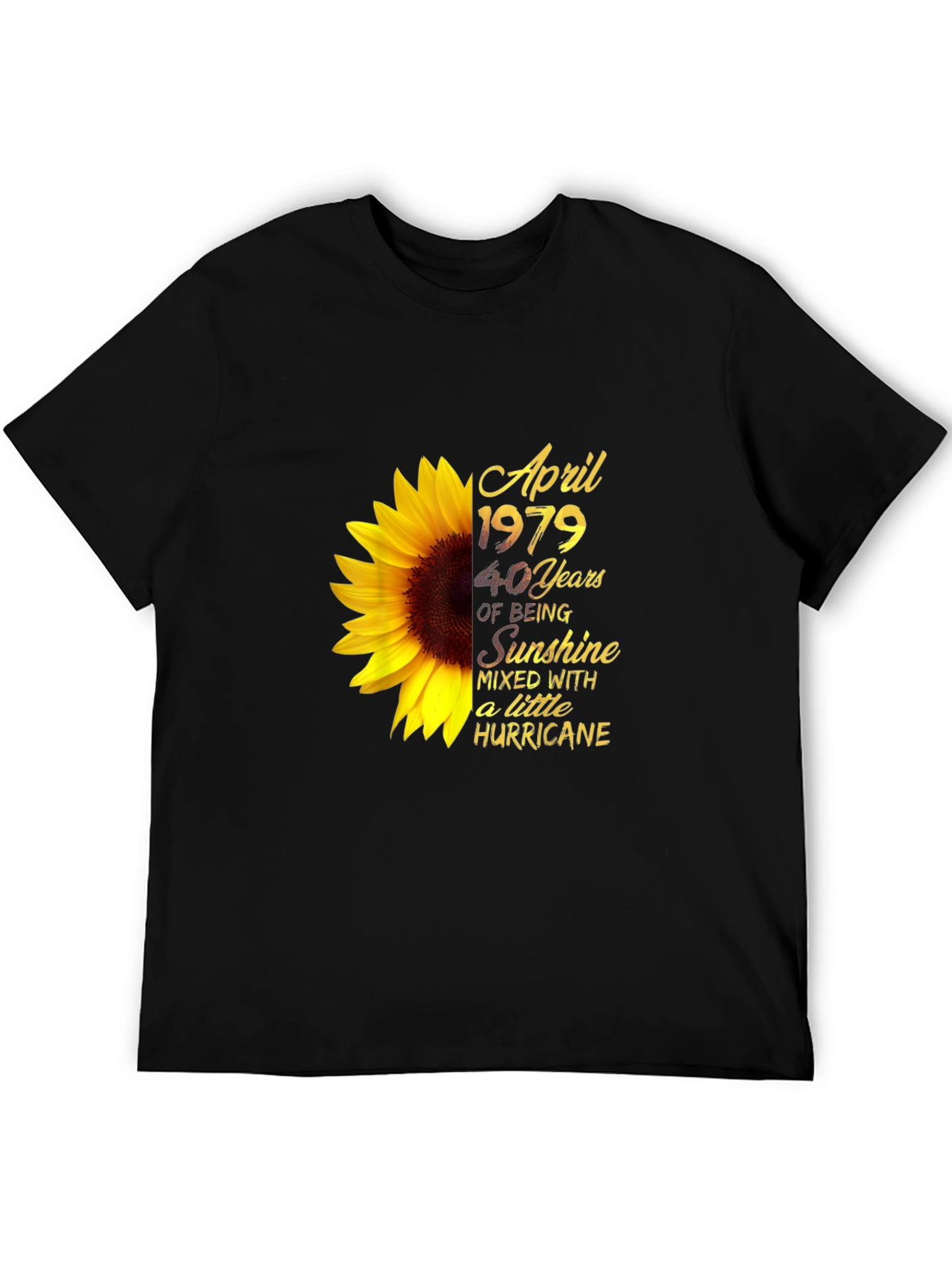 April 1979 Sunflower Birthday T-Shirt
