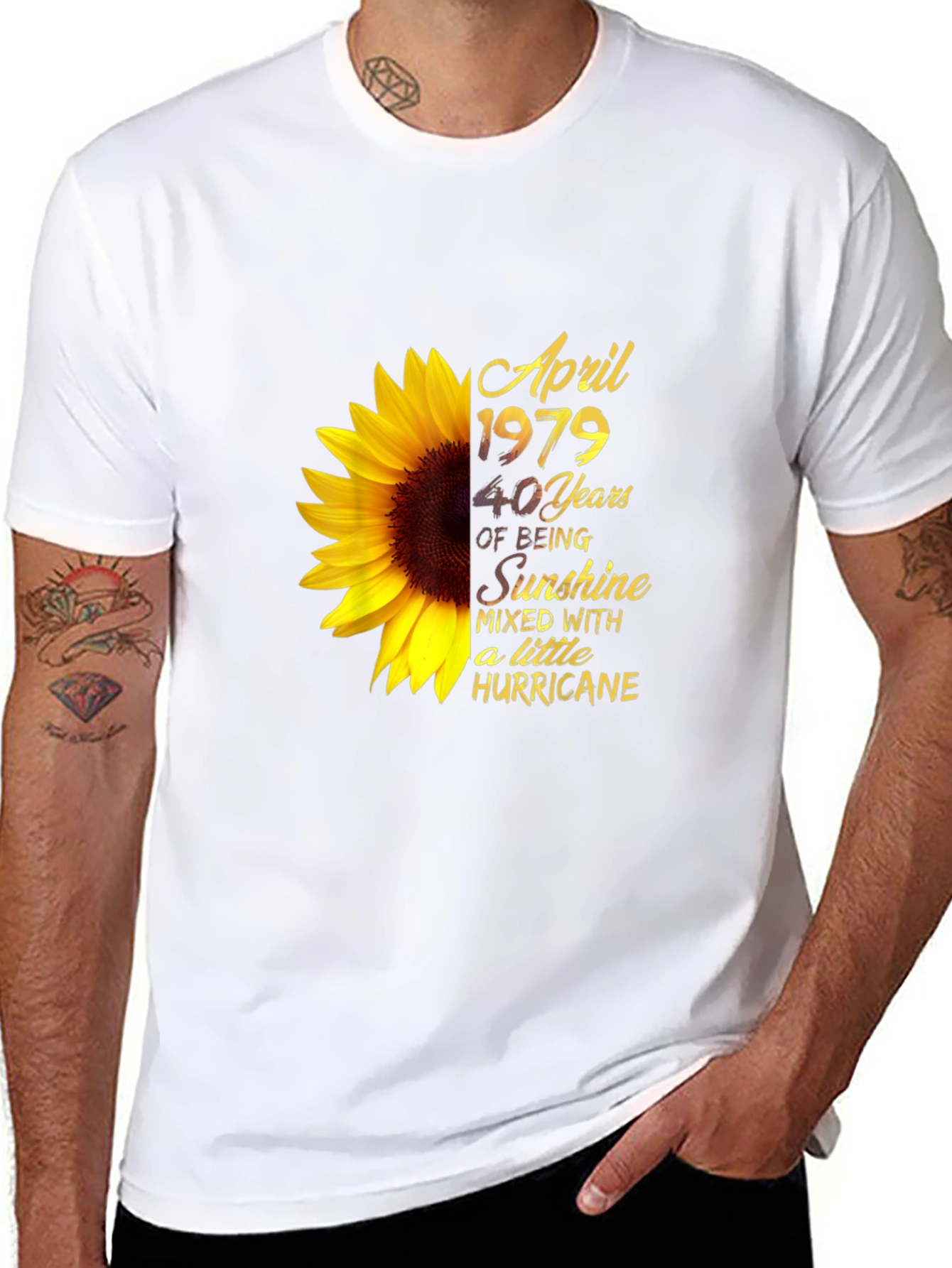 April 1979 Sunflower Birthday T-Shirt