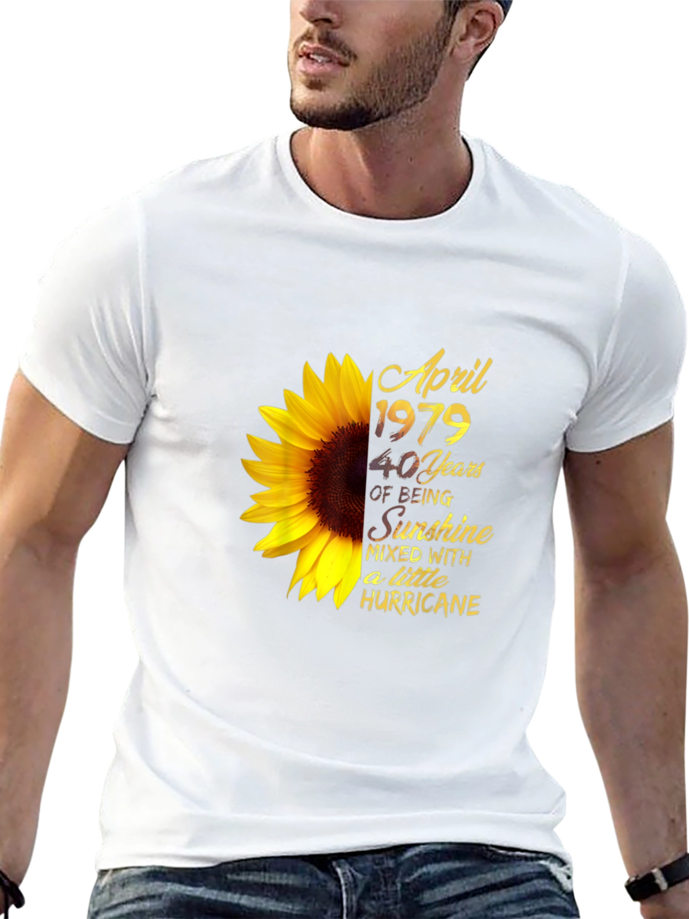 April 1979 Sunflower Birthday T-Shirt
