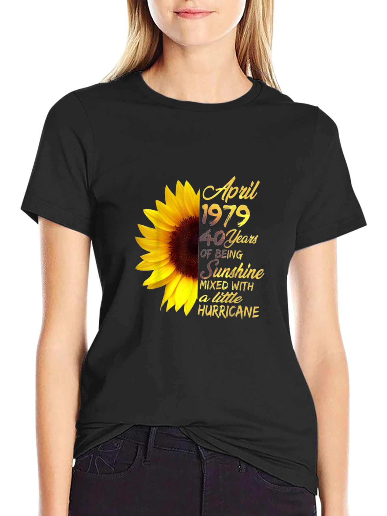 April 1979 Sunflower Birthday T-Shirt