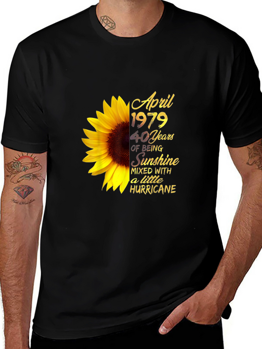April 1979 Sunflower Birthday T-Shirt
