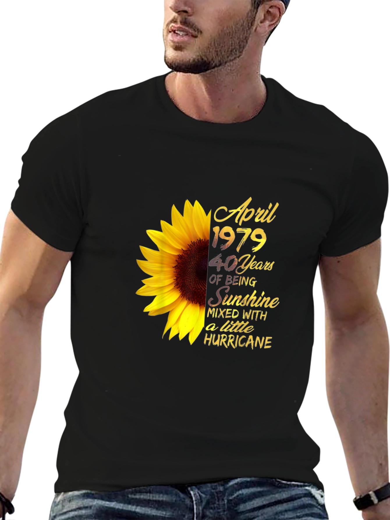 April 1979 Sunflower Birthday T-Shirt