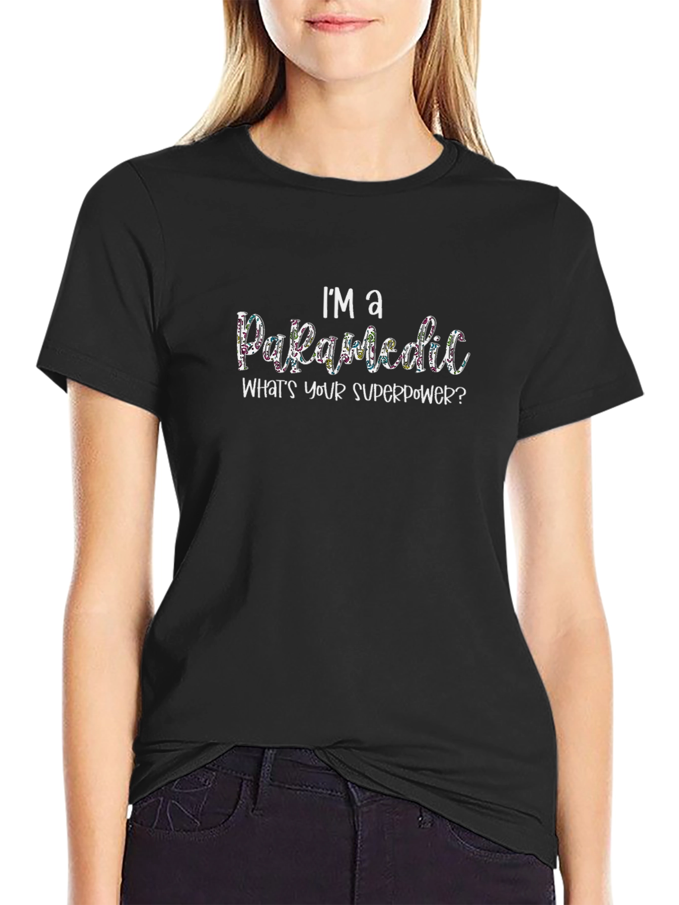 Paramedic Superpower Graphic Tee - Black