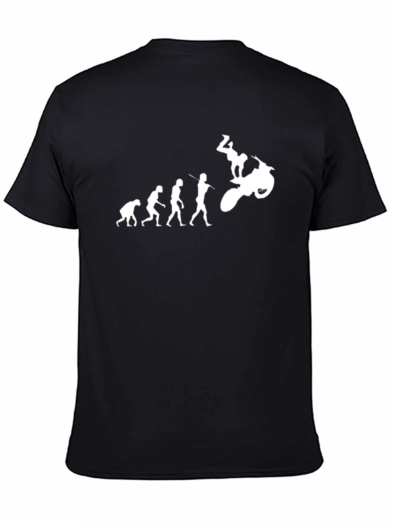 Evolution of Man Motorcycle Black T-Shirt