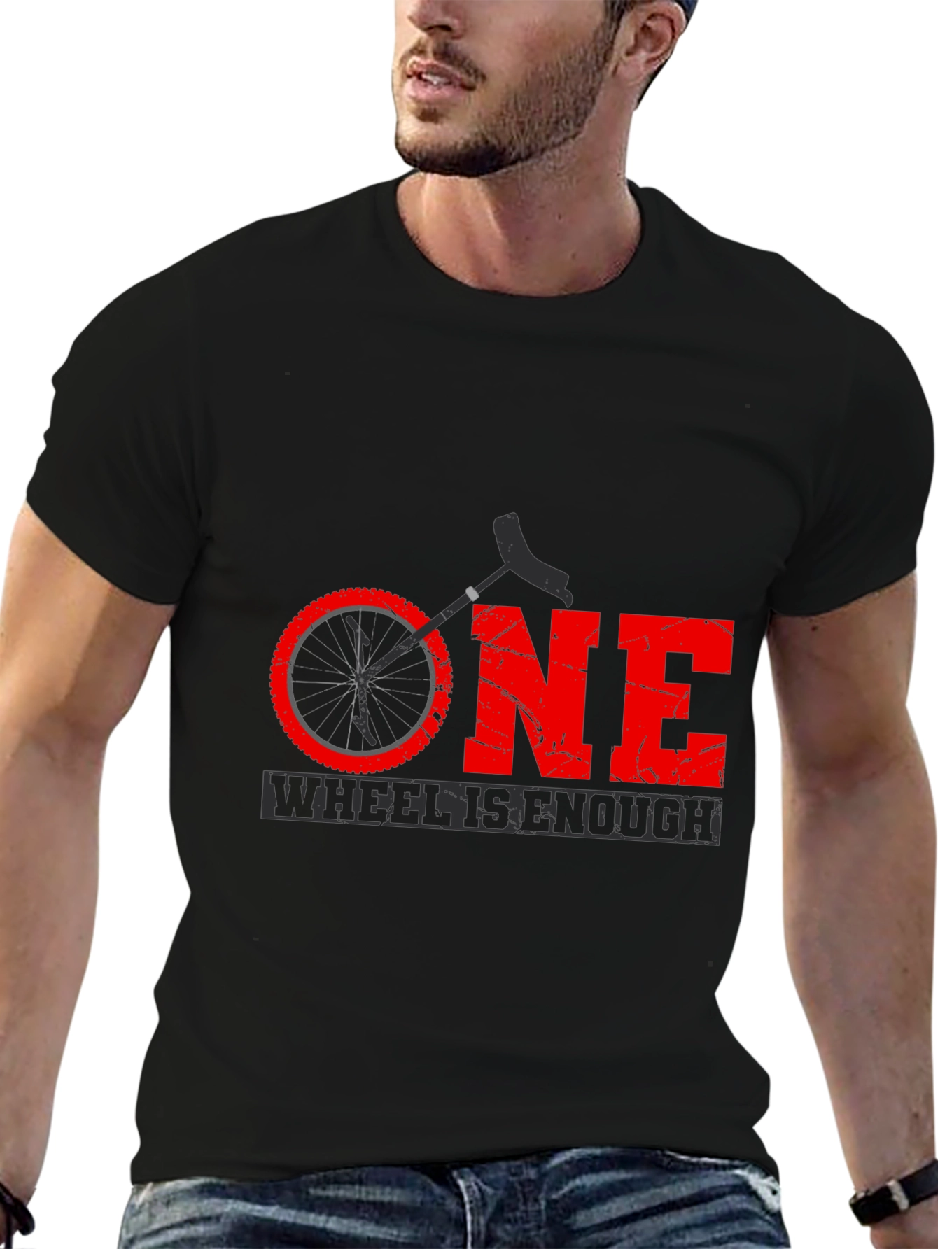 One Wheel Is Enough T-Shirt Unicycle Design