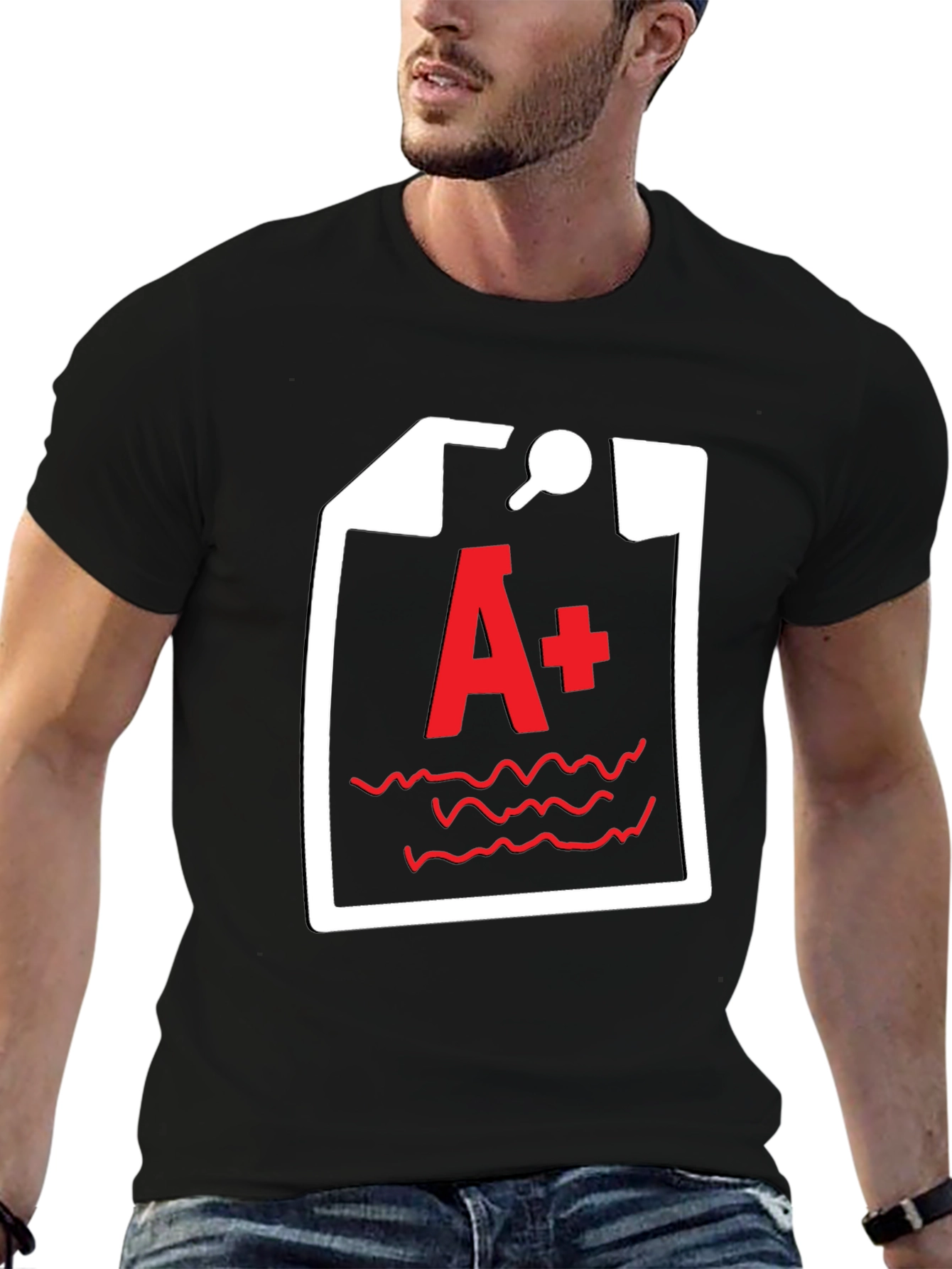 A+ Grade Black T-Shirt - Academic Humor Tee