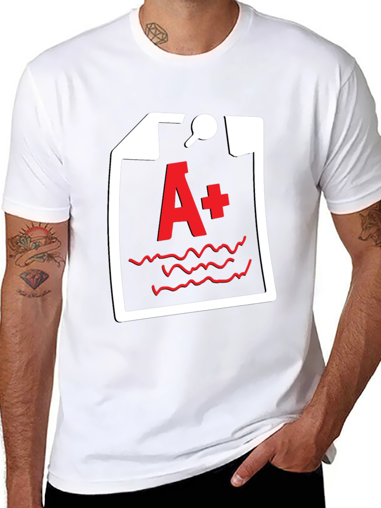 A+ Grade Black T-Shirt - Academic Humor Tee