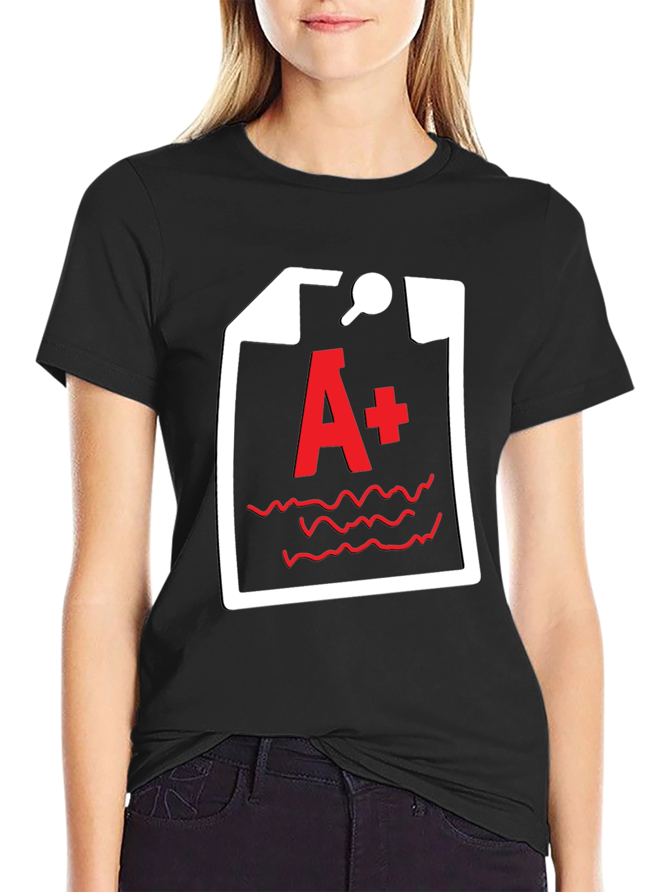 A+ Grade Black T-Shirt - Academic Humor Tee