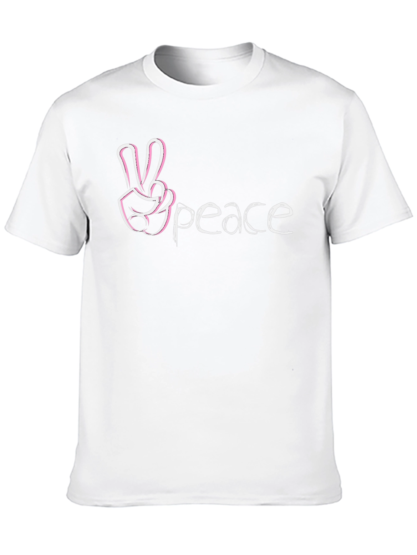 Peace Sign T-Shirt - Black Casual Tee