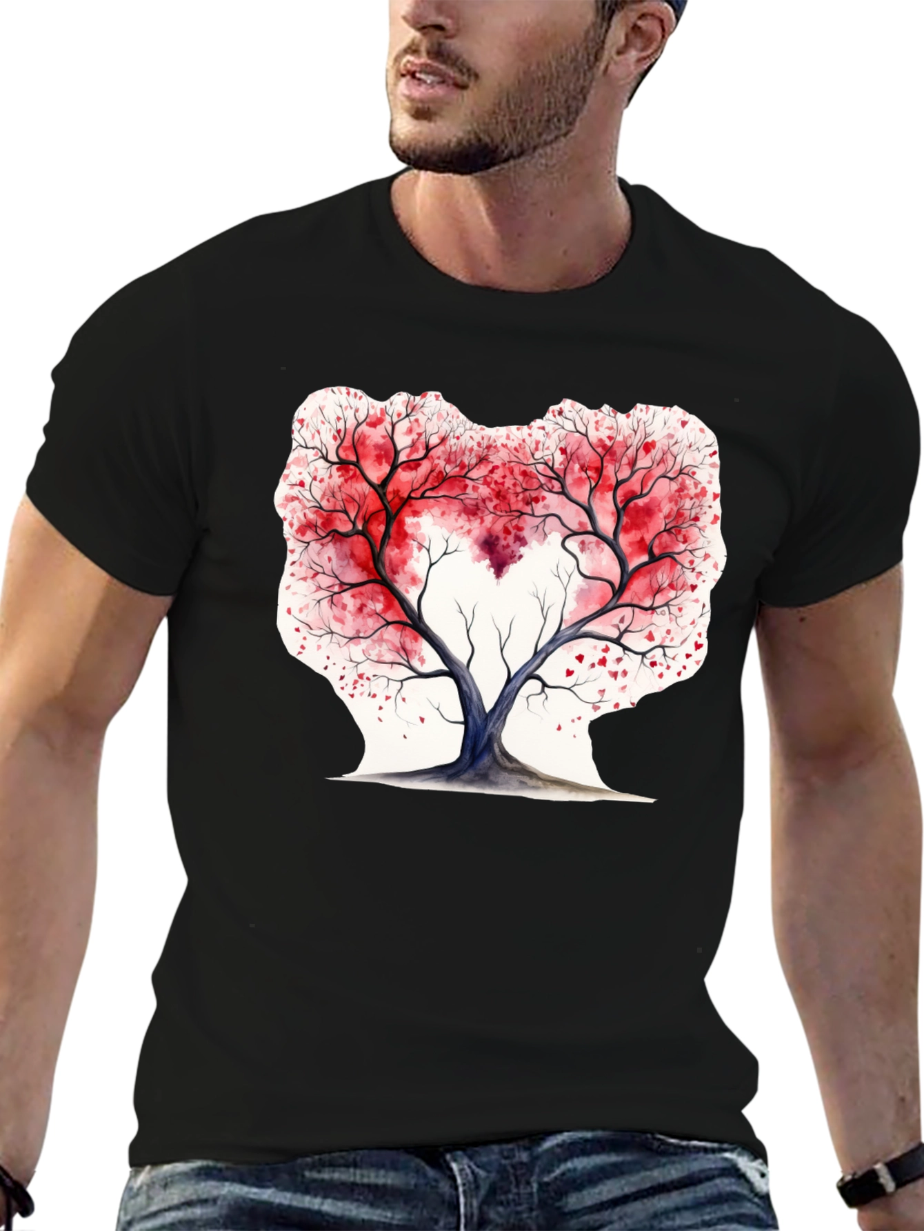 Heart Tree Valentines Day Graphic Tee