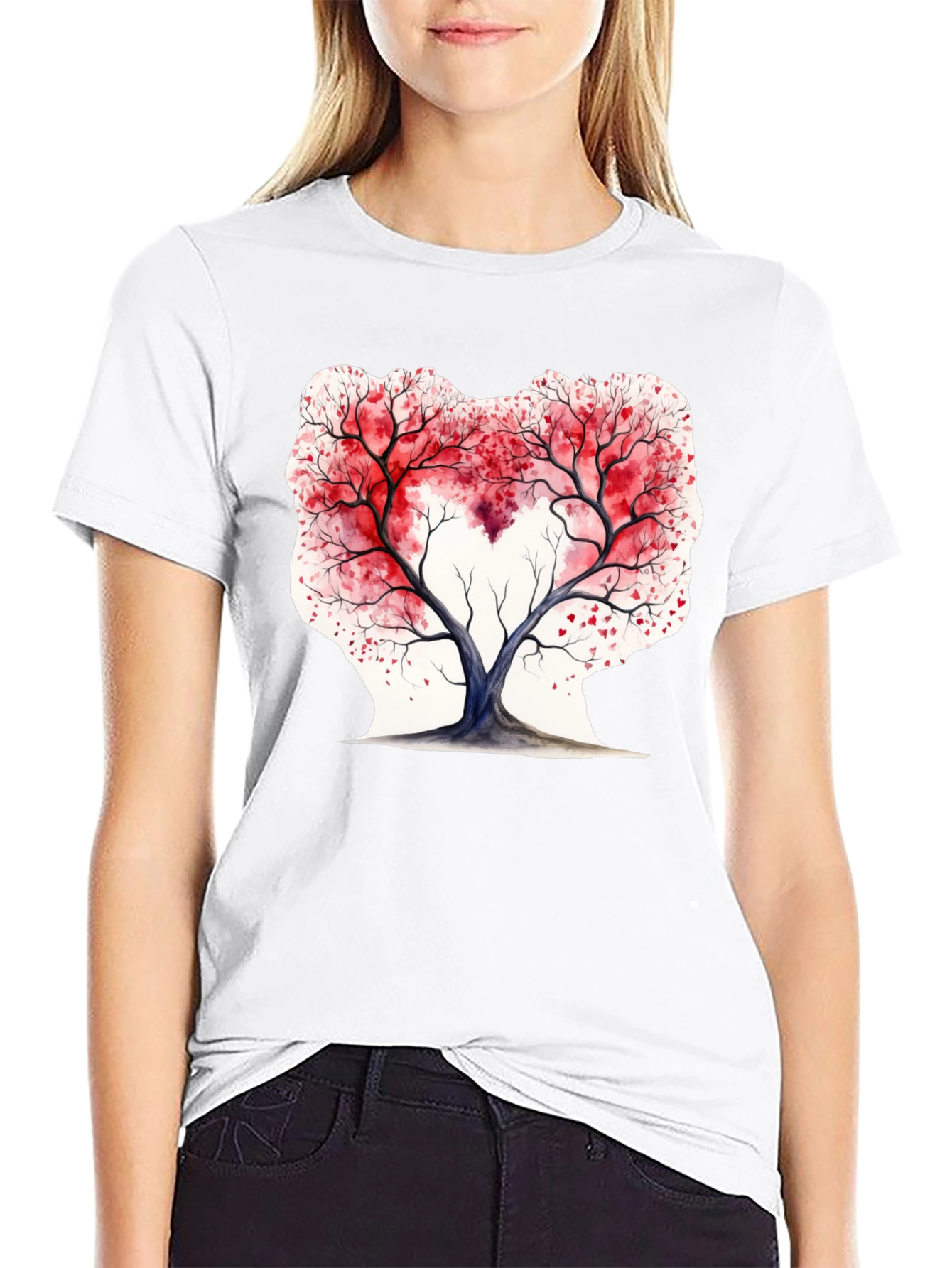 Heart Tree Valentines Day Graphic Tee
