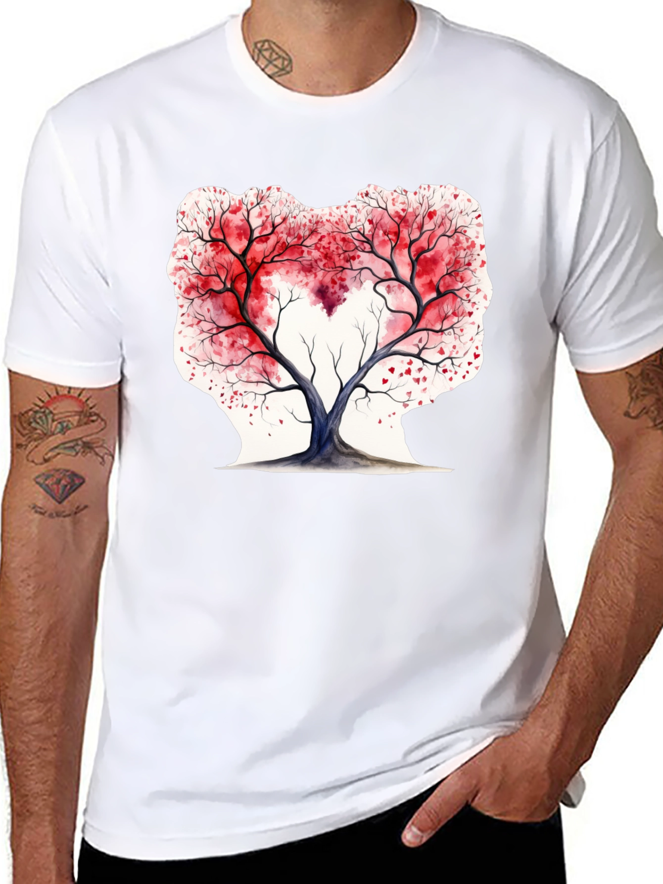 Heart Tree Valentines Day Graphic Tee