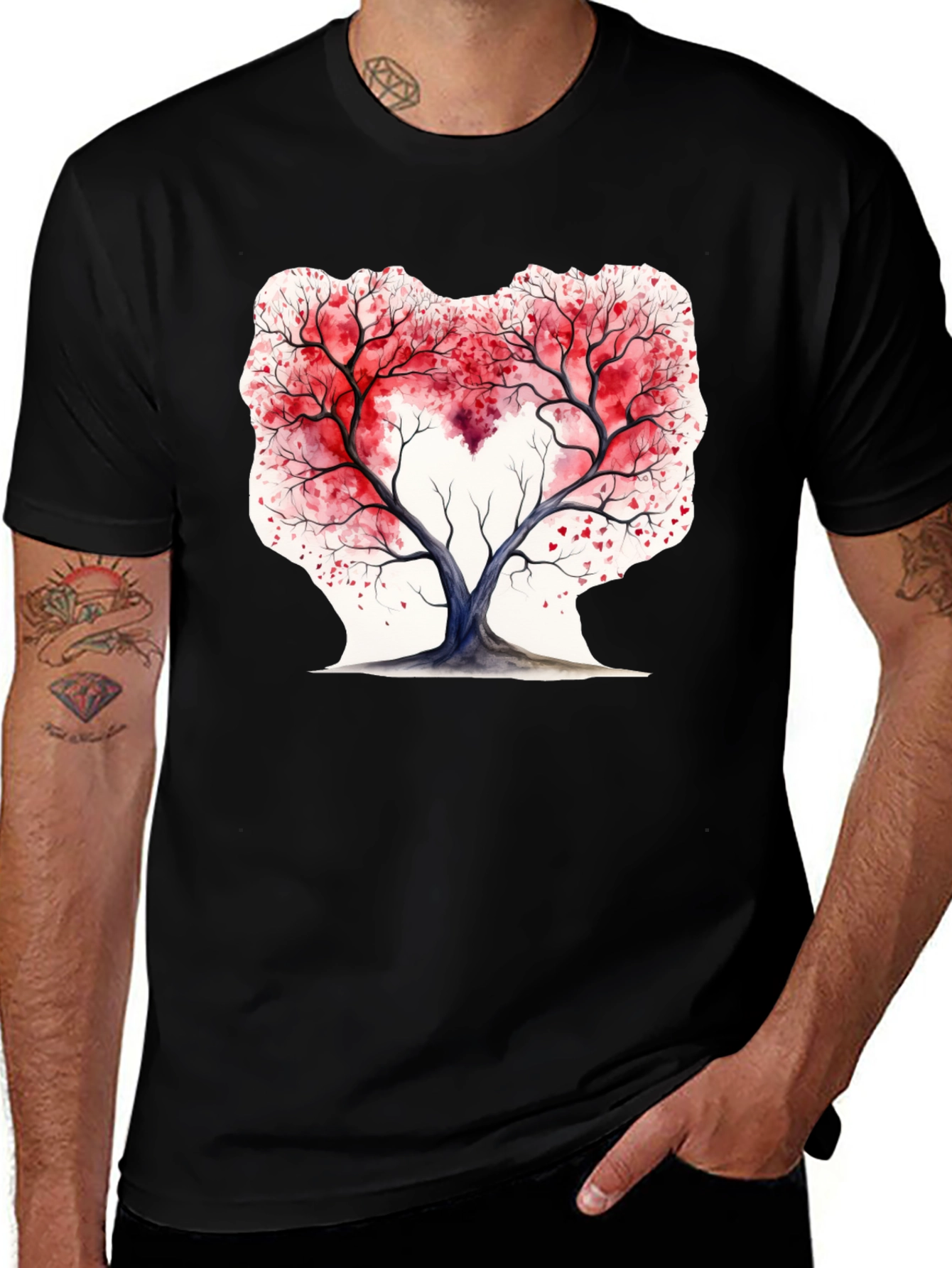 Heart Tree Valentines Day Graphic Tee
