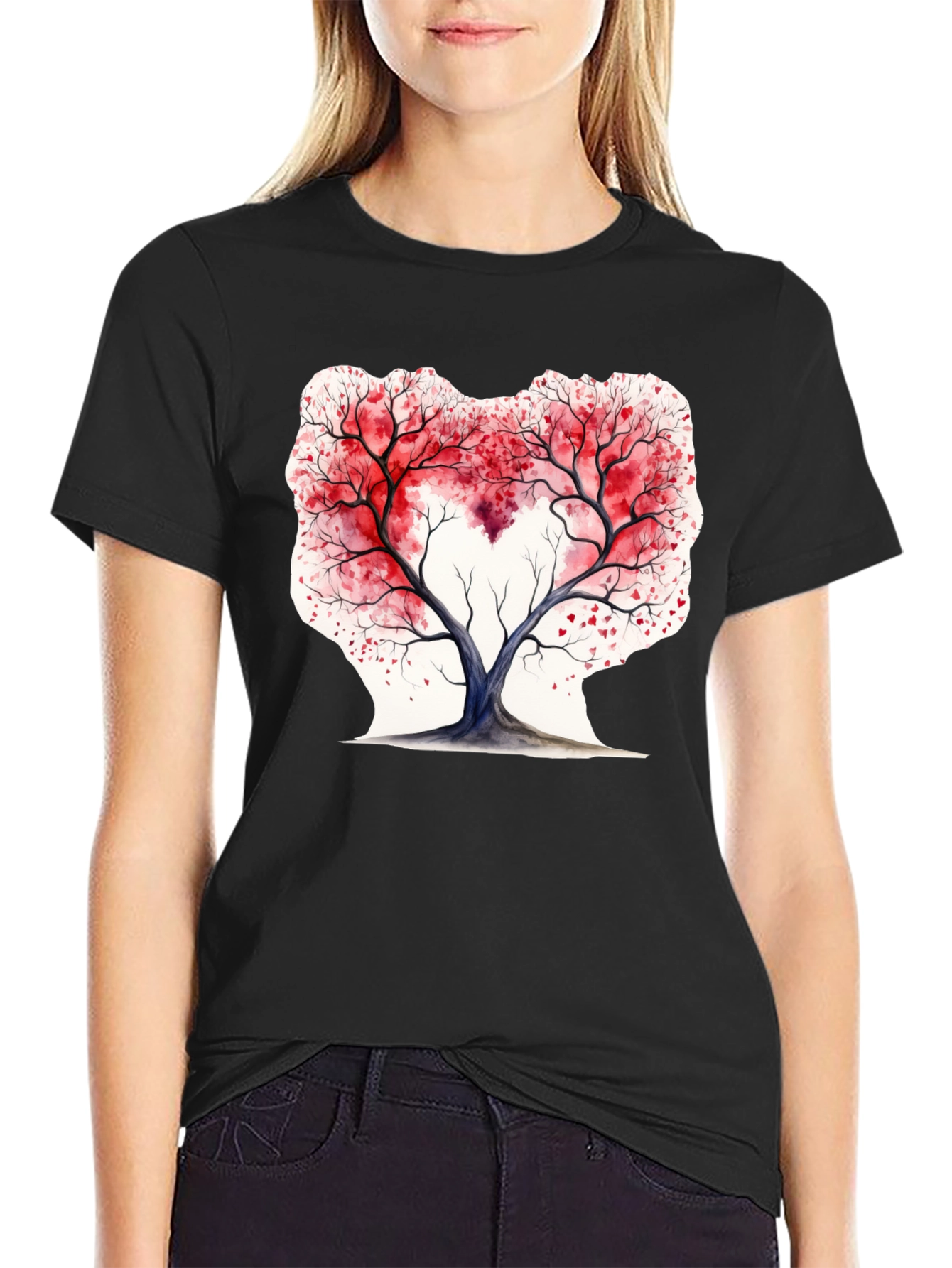 Heart Tree Valentines Day Graphic Tee
