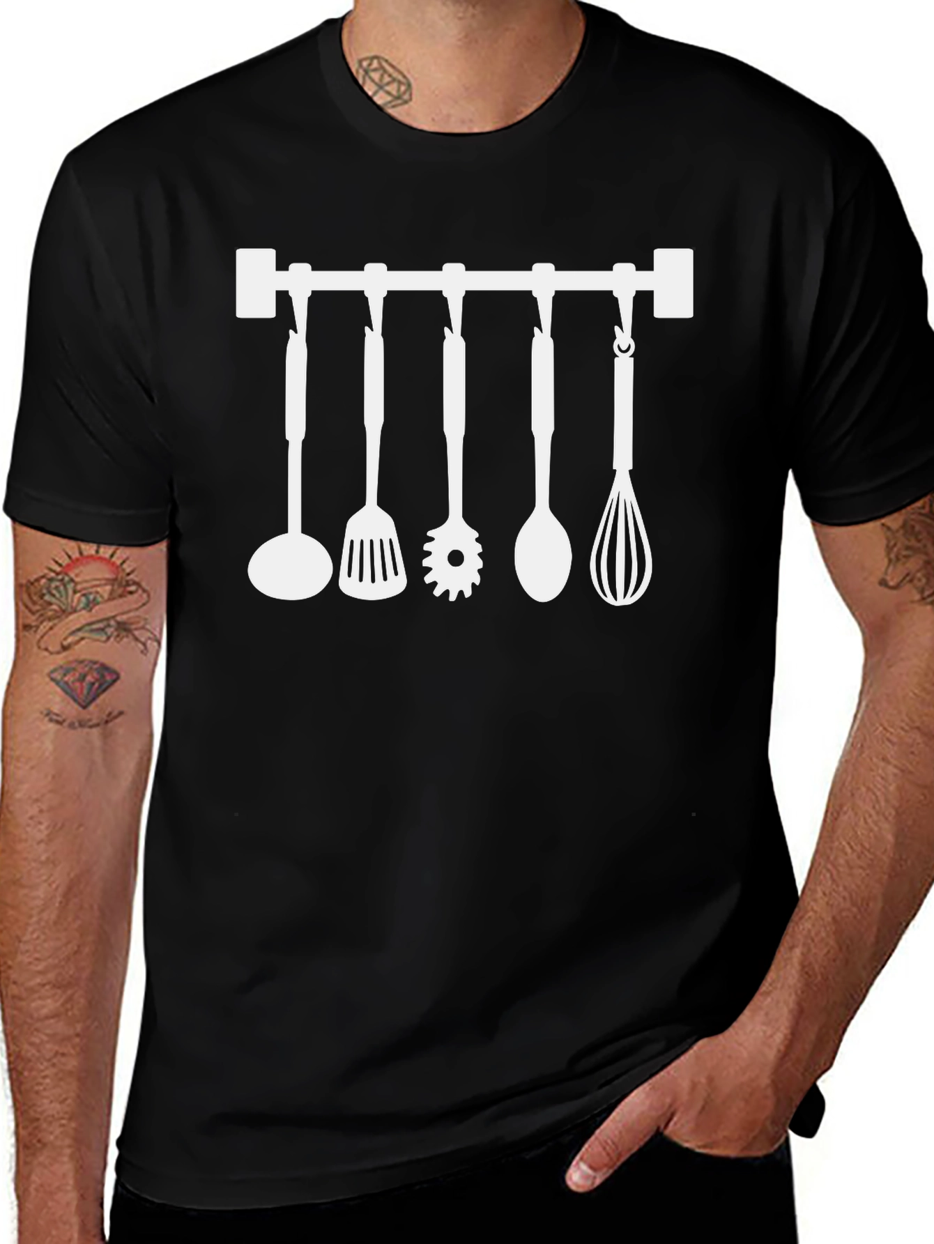 Chef Kitchen Utensils T-Shirt - Cook Lover Gift