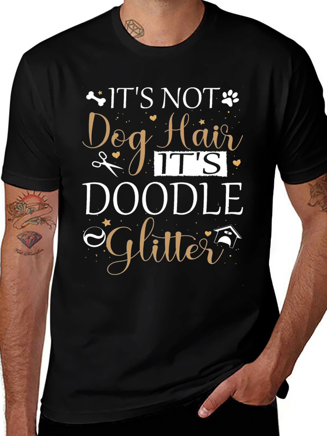 Its Doodle Glitter Graphic Tee