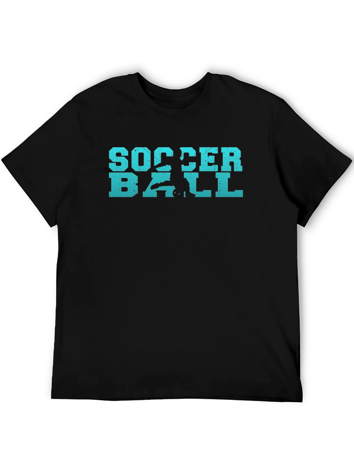 Soccer Ball Graphic T-Shirt - Black
