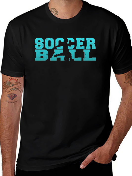 Soccer Ball Graphic T-Shirt - Black