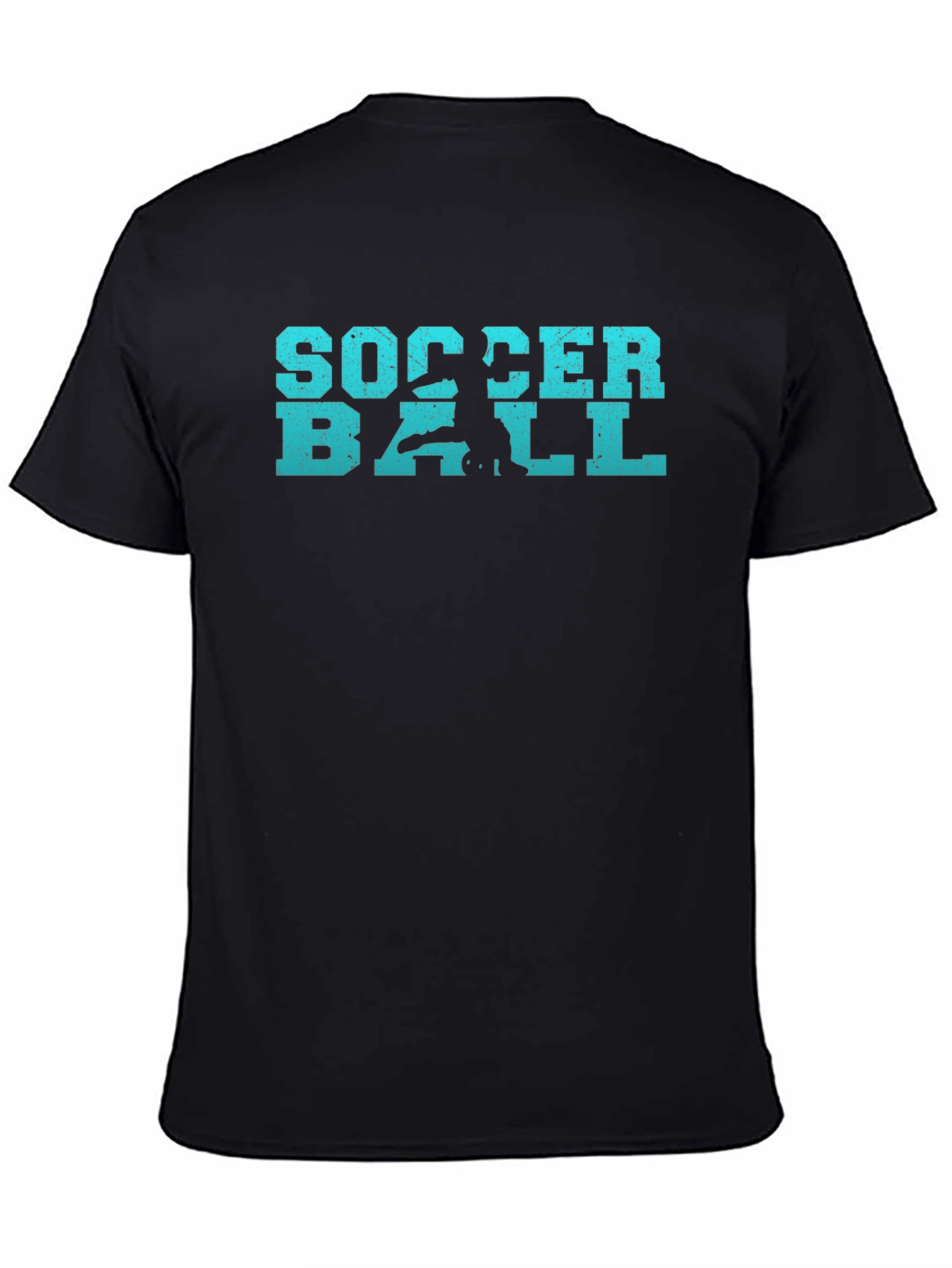 Soccer Ball Graphic T-Shirt - Black