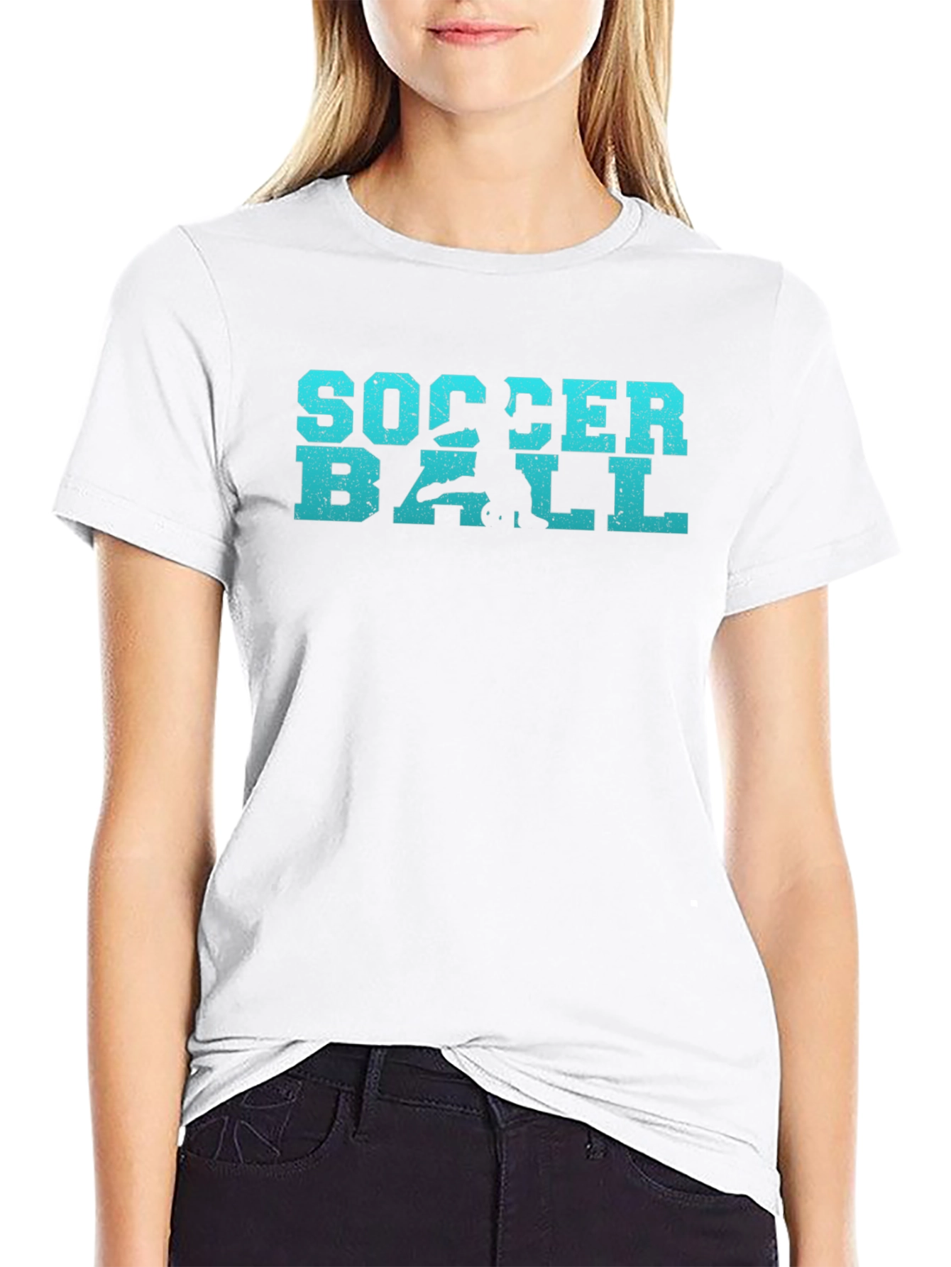 Soccer Ball Graphic T-Shirt - Black